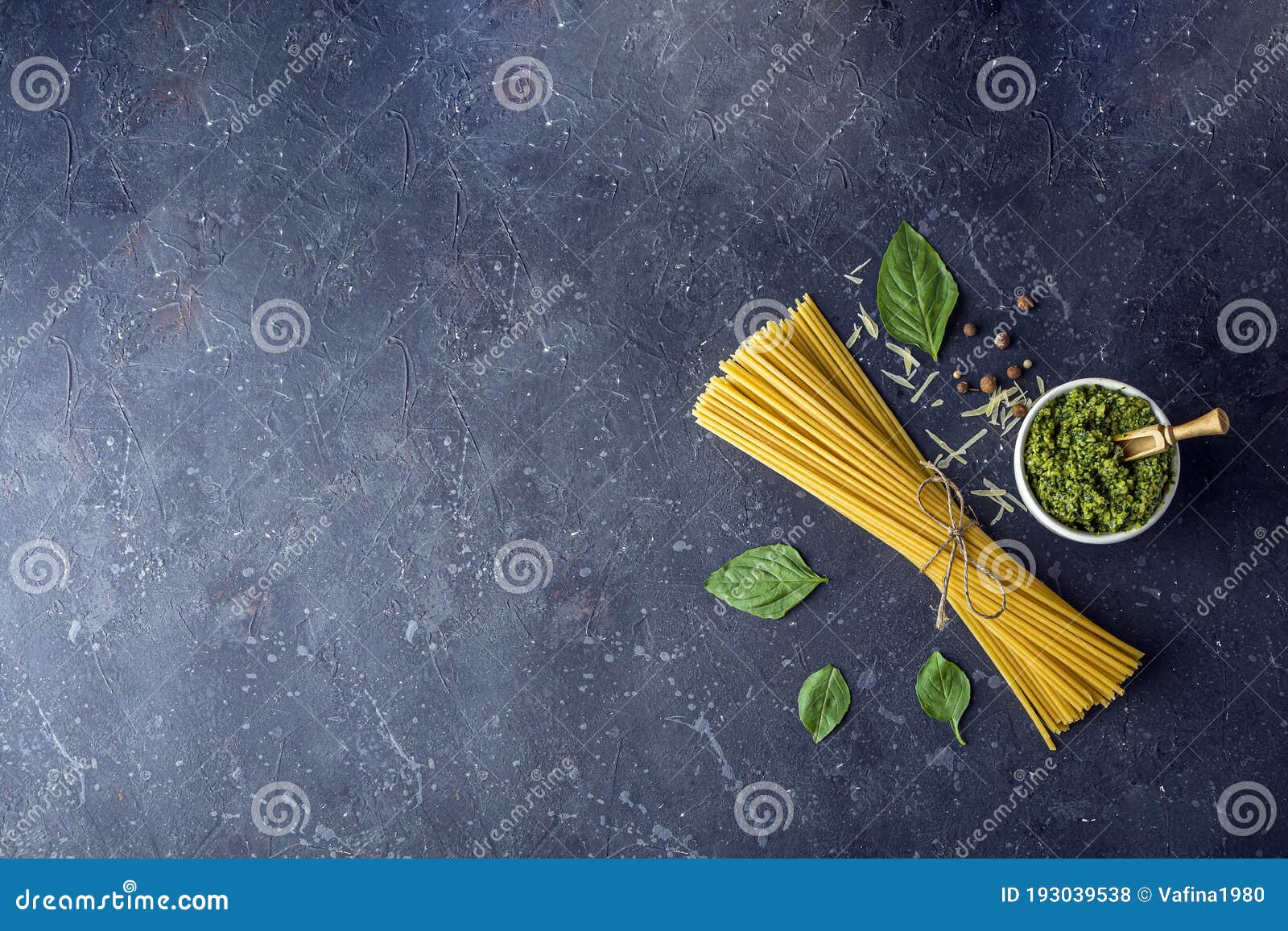 Fresh Ingredients for Cocking Traditiona Italian Pasta. Cooked Sauce