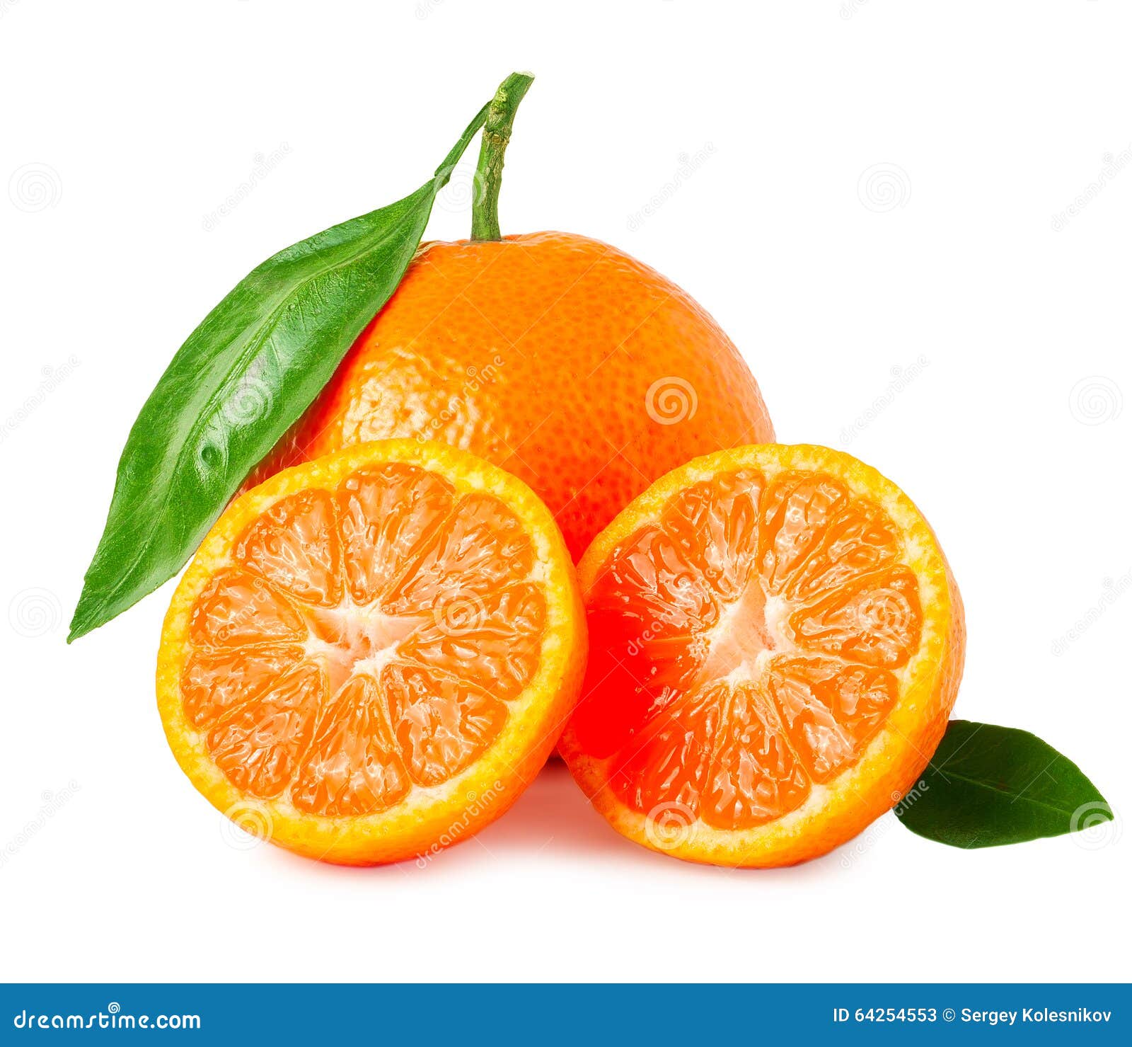 Fresh Juicy Tangerine on White Background Stock Image Image of round