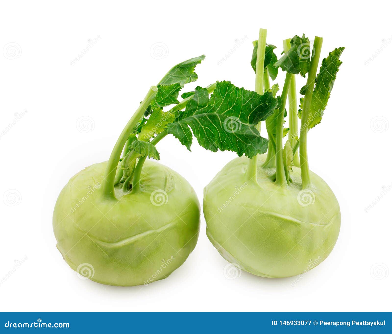 Fresh Kohlrabi Isolated On White Background Stock Image Image of summer, gardening 146933077