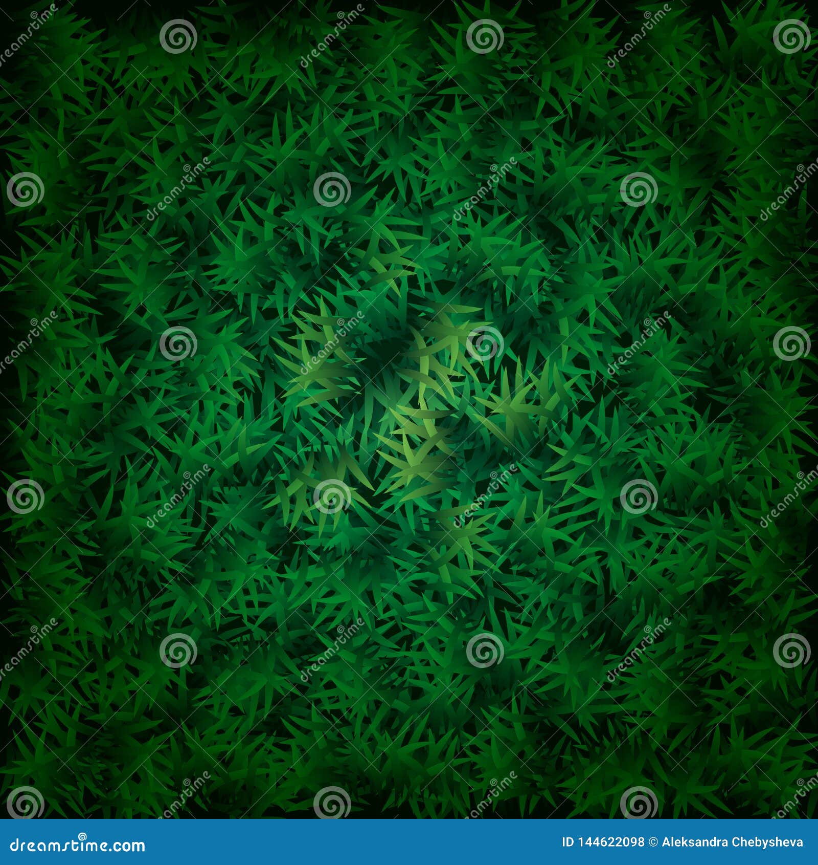 Fresh Lawn Grass Texture. Perfect Green Grass Carpet Stock Illustration