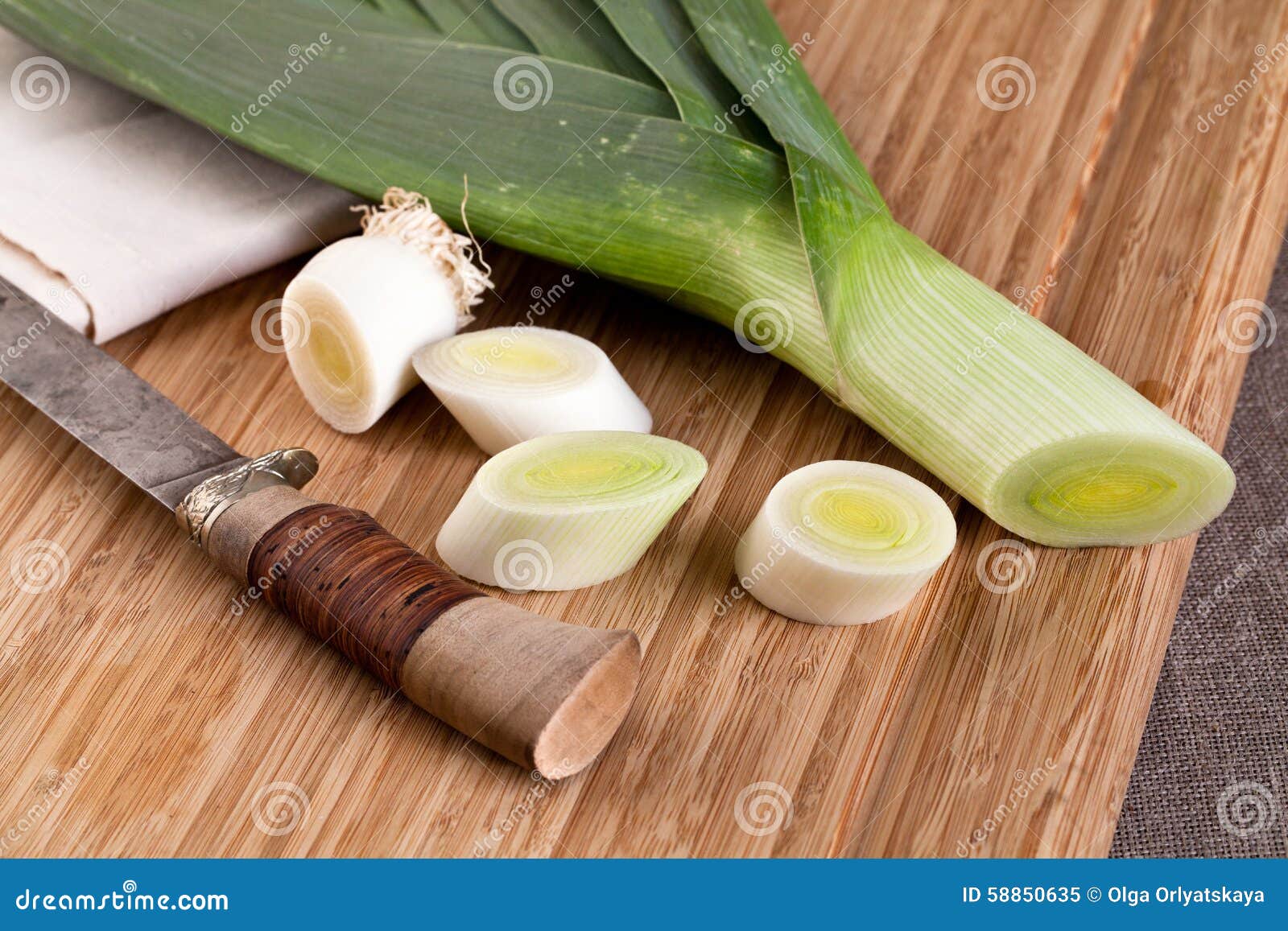 Fresh Leeks Whole and Sliced Stock Image Image of healthy, gastronomy