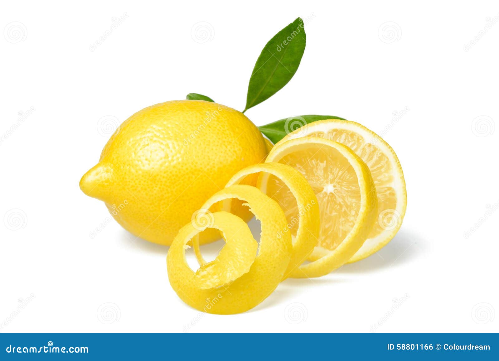 fresh lemon and lemon peel