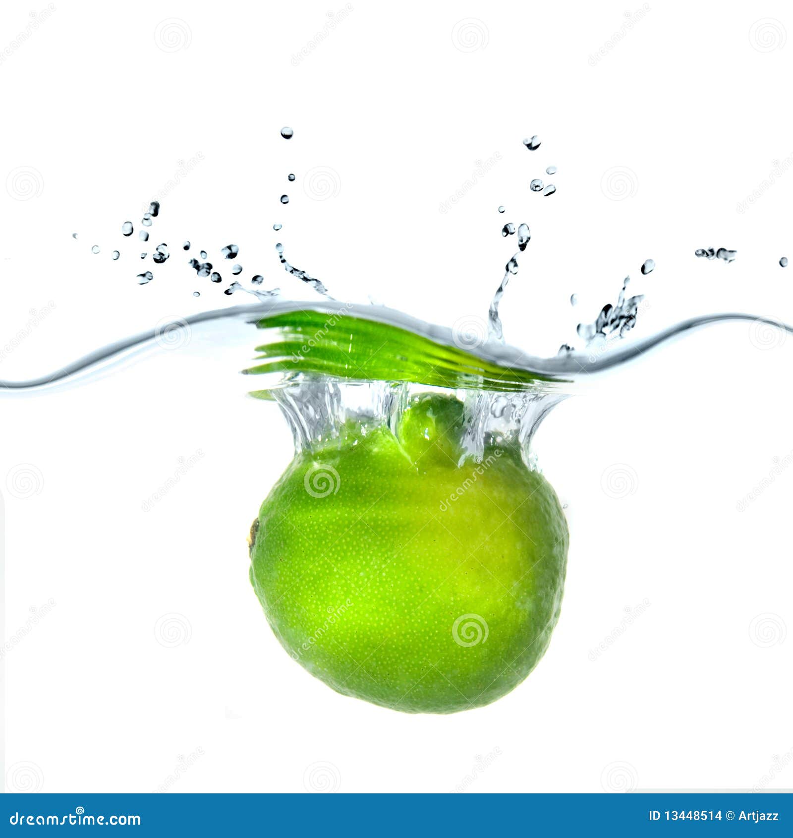 Fresh Lime Dropped into Water Stock Photo - Image of drop, rippled ...