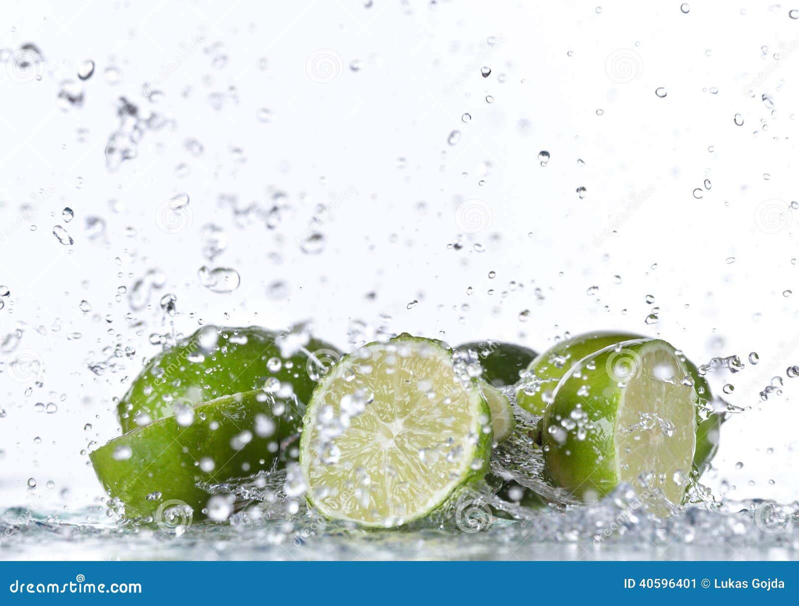 Fresh Limes with Water Splash Stock Image Image of cold, lime 40596401