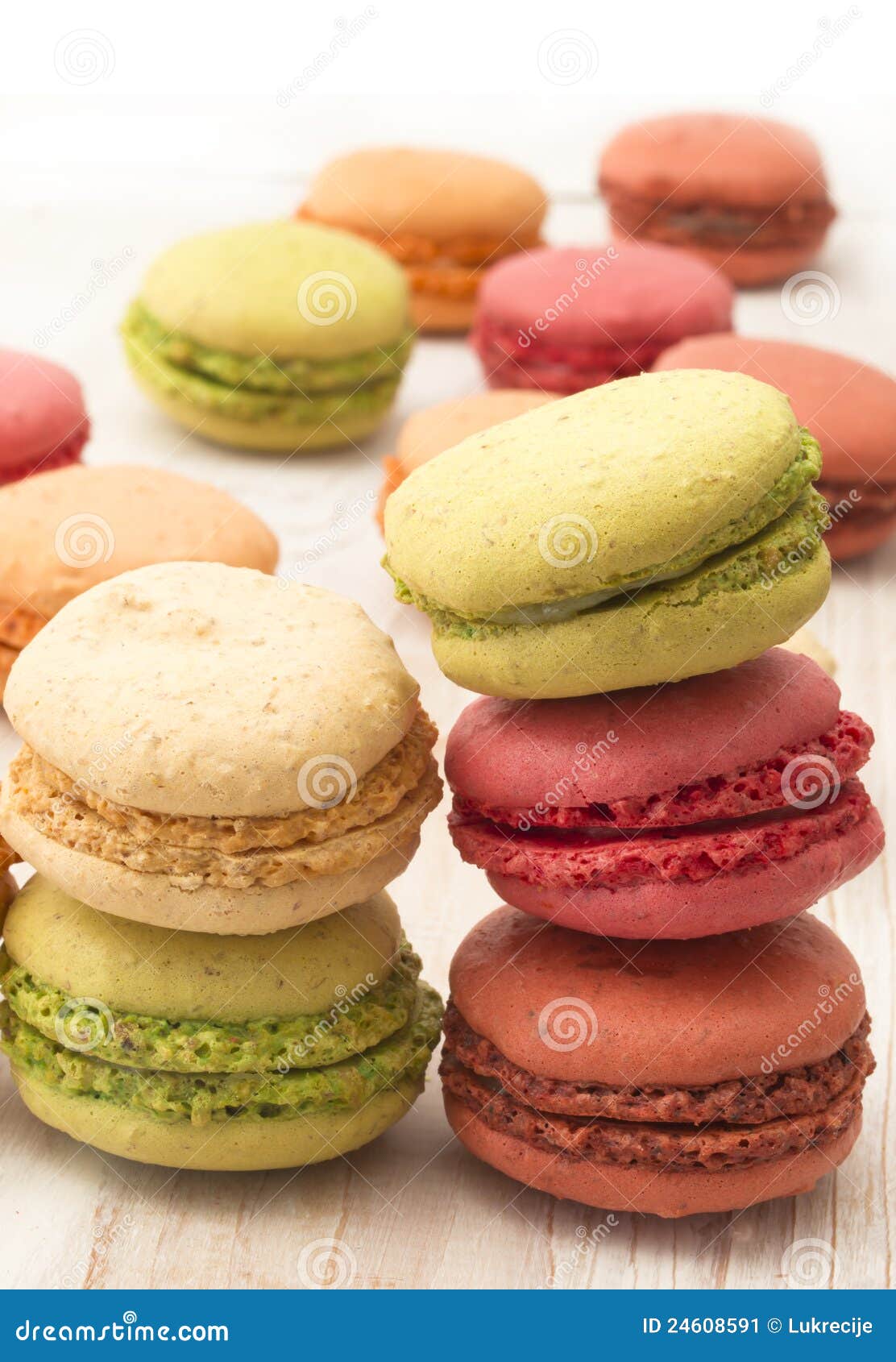 Fresh macaroons stock image. Image of green, french, france - 24608591