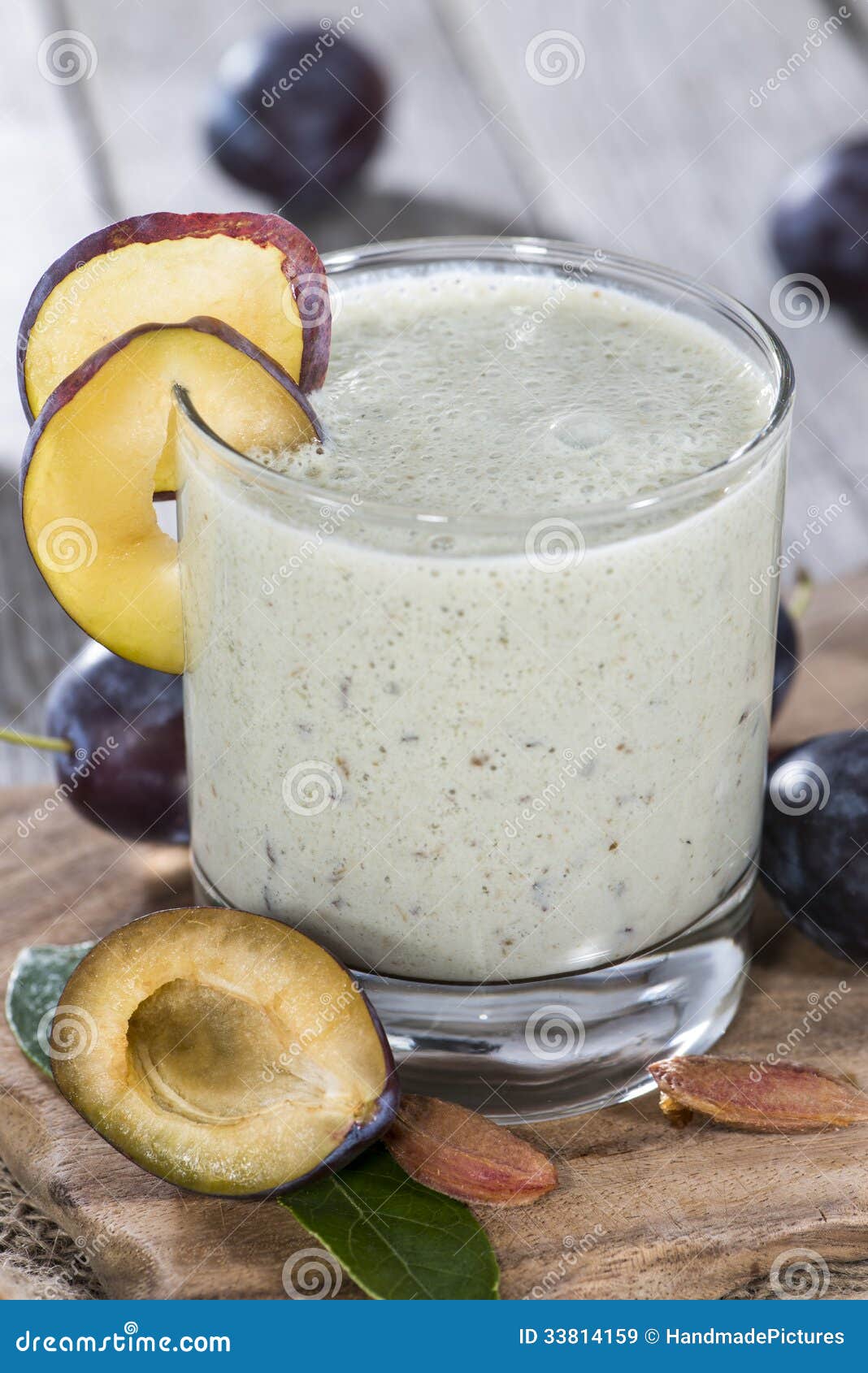 Fresh made Plum Milkshake stock image. Image of food 33814159