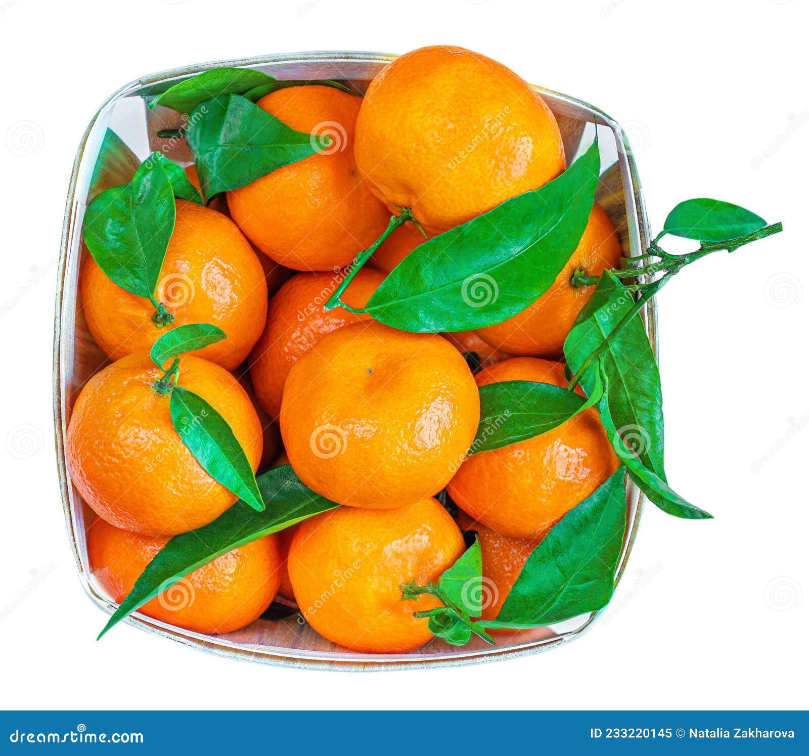 Premium Photo  Fresh mandarin oranges fruit or tangerines with leaves in  wooden box, top view