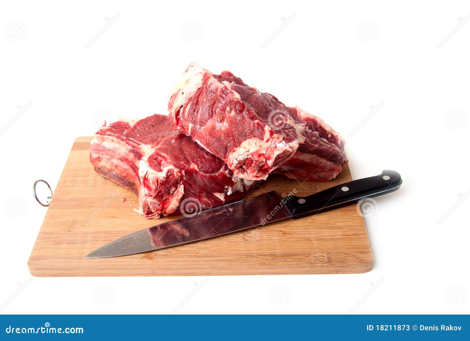 Fresh meat with knife stock image. Image of chef, carver 18211873