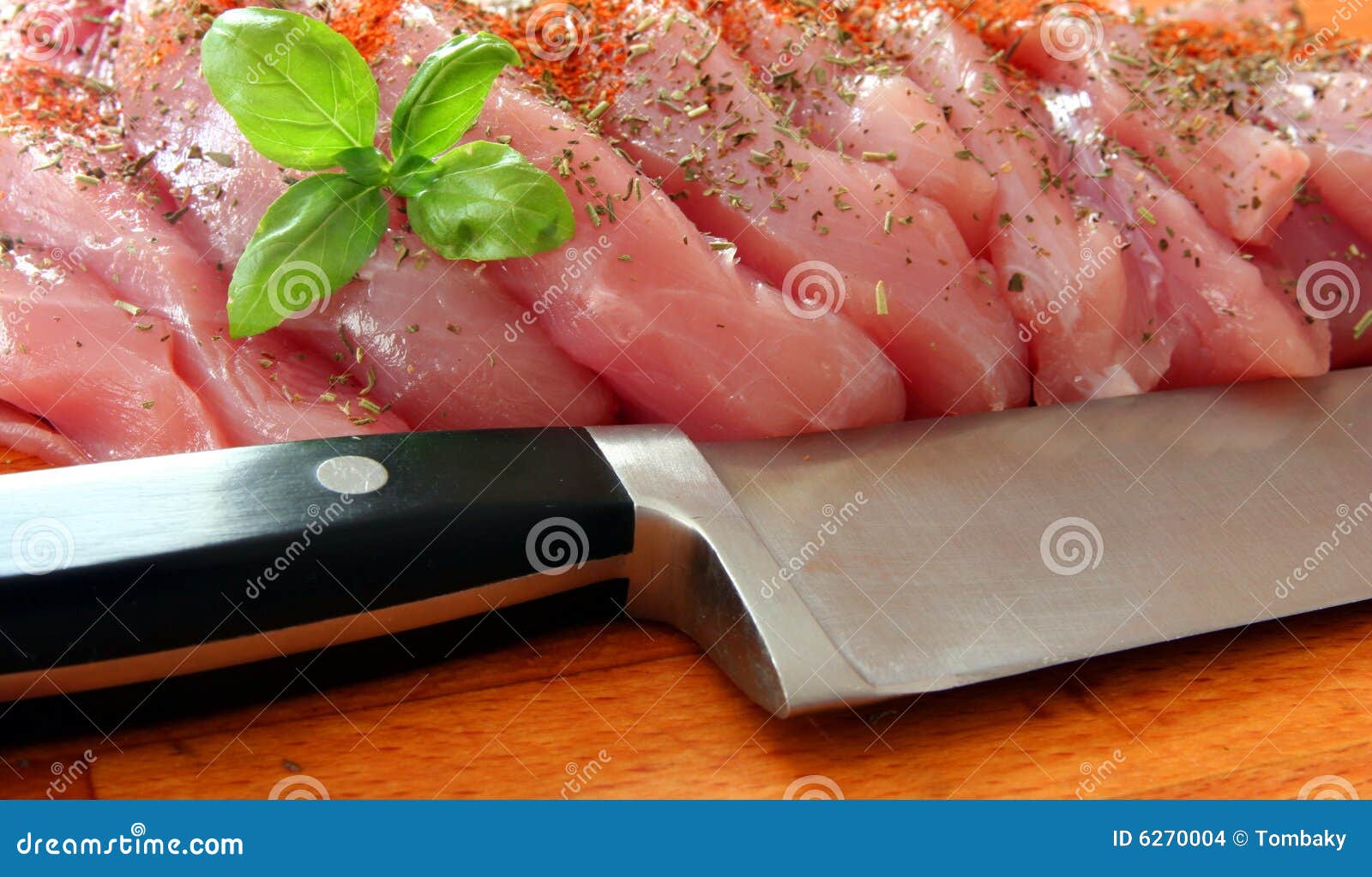 Fresh meat with knife stock photo. Image of edible, fresh 6270004