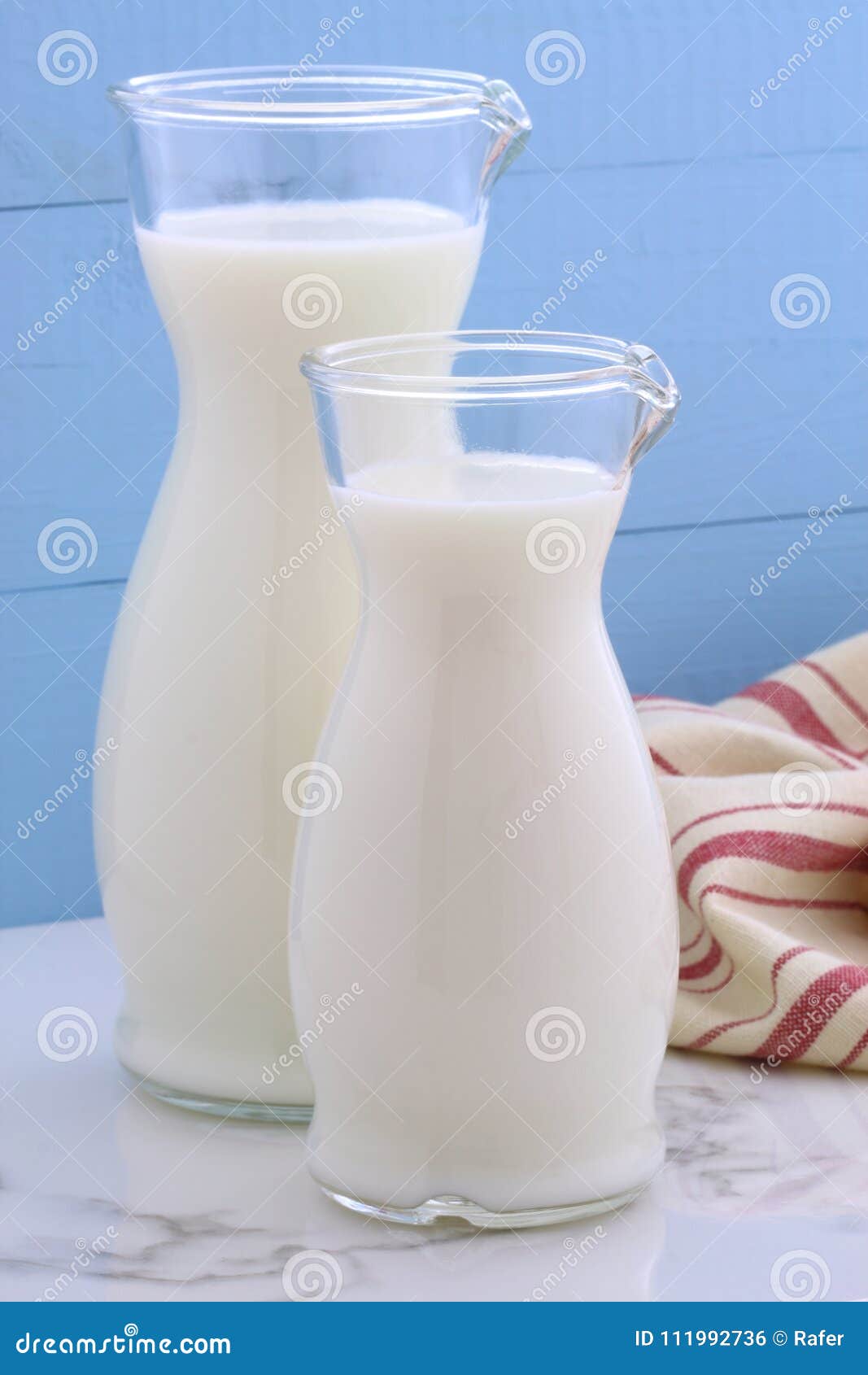 Milk Carafe And Glass On White Background Stock Photo, Picture and Royalty  Free Image. Image 72169960.