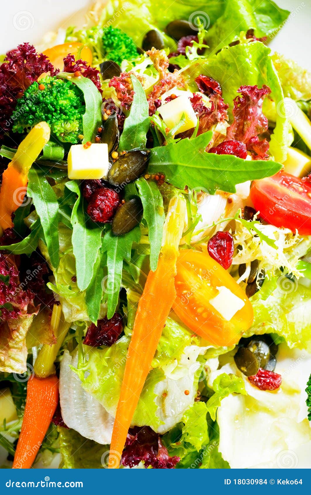 Fresh mixed salad stock photo. Image of leaf, green, carrot 18030984