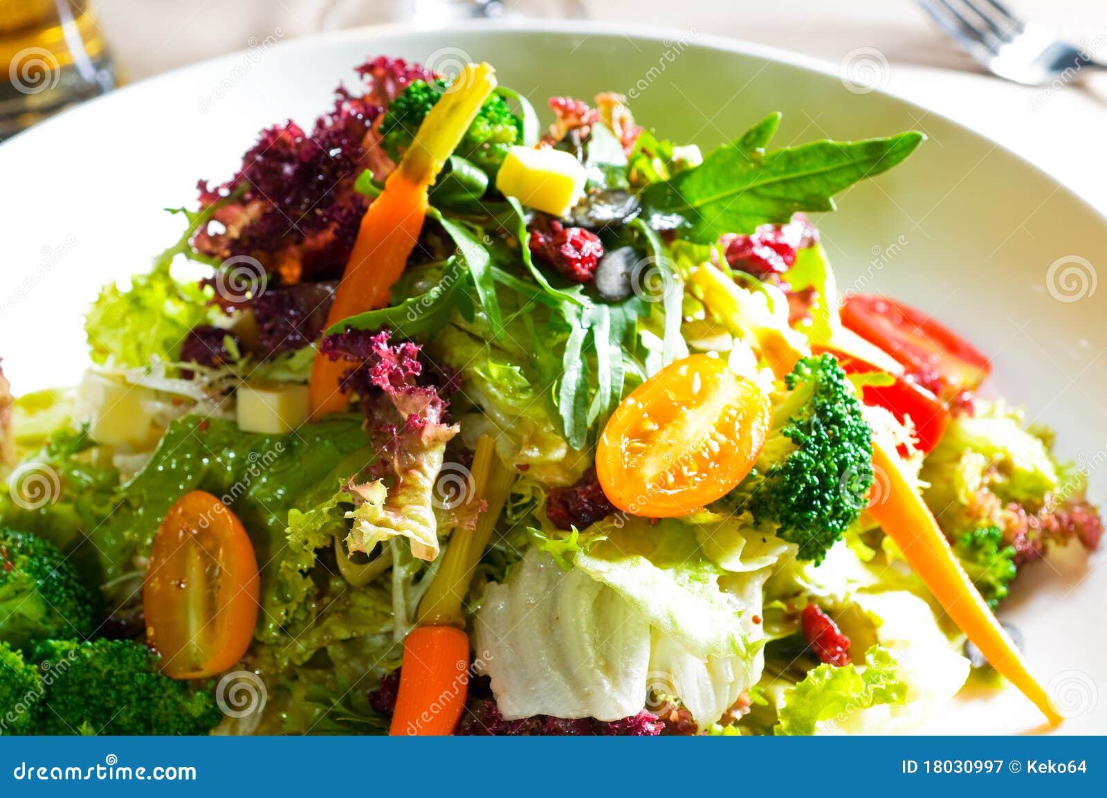 Fresh mixed salad stock image. Image of mixed, diet, organic 18030997