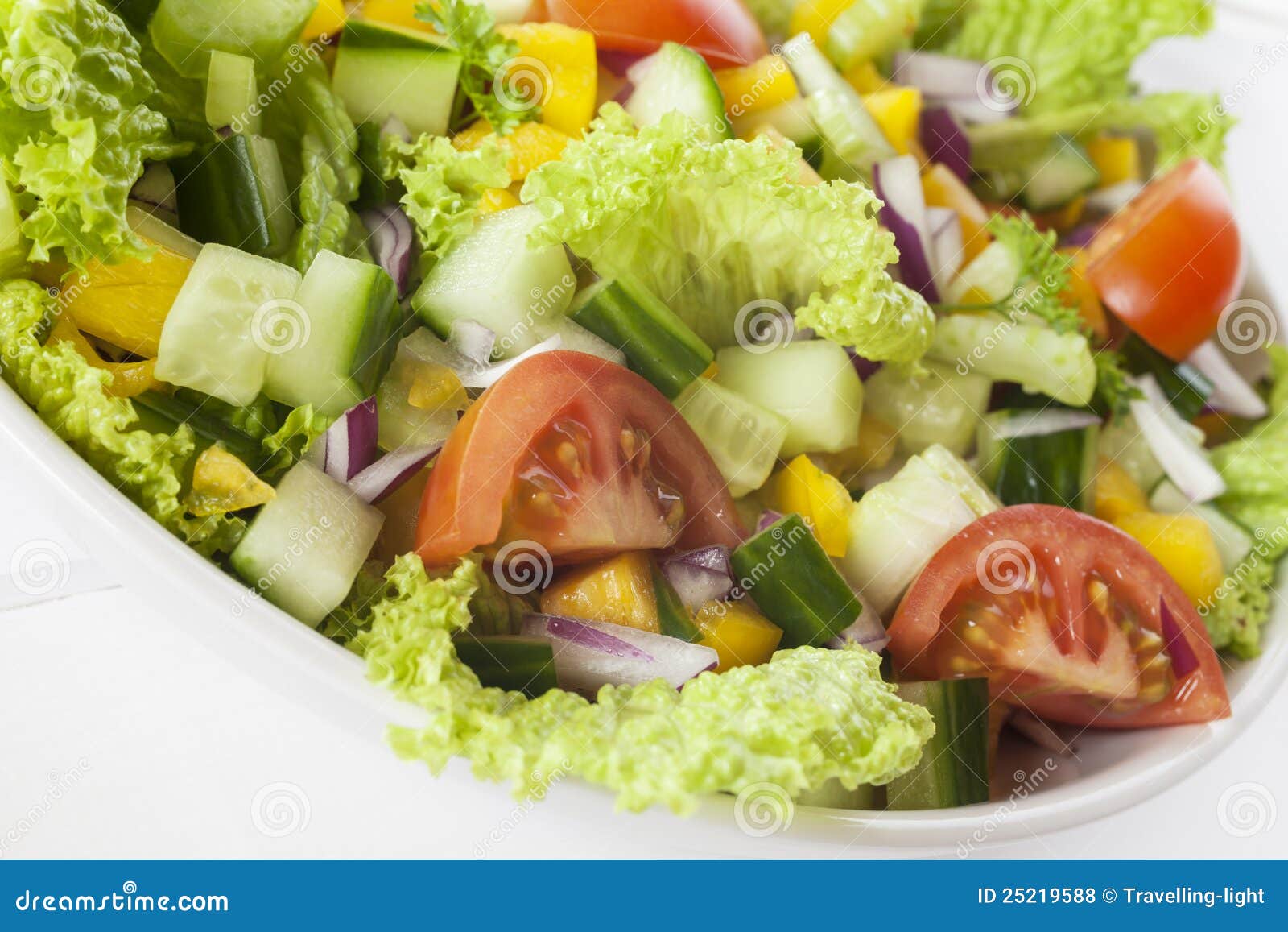 Fresh Mixed Salad stock photo. Image of mixed, cucumer 25219588