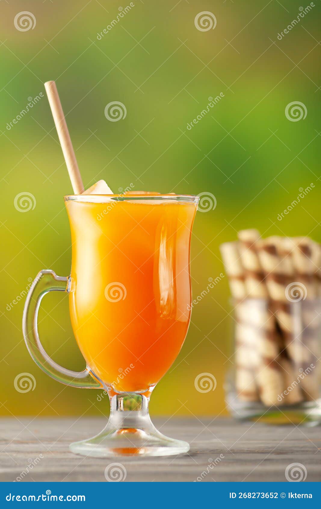 Fresh Fruit Juice with Sweet Tubes Stock Photo Image of nutrition