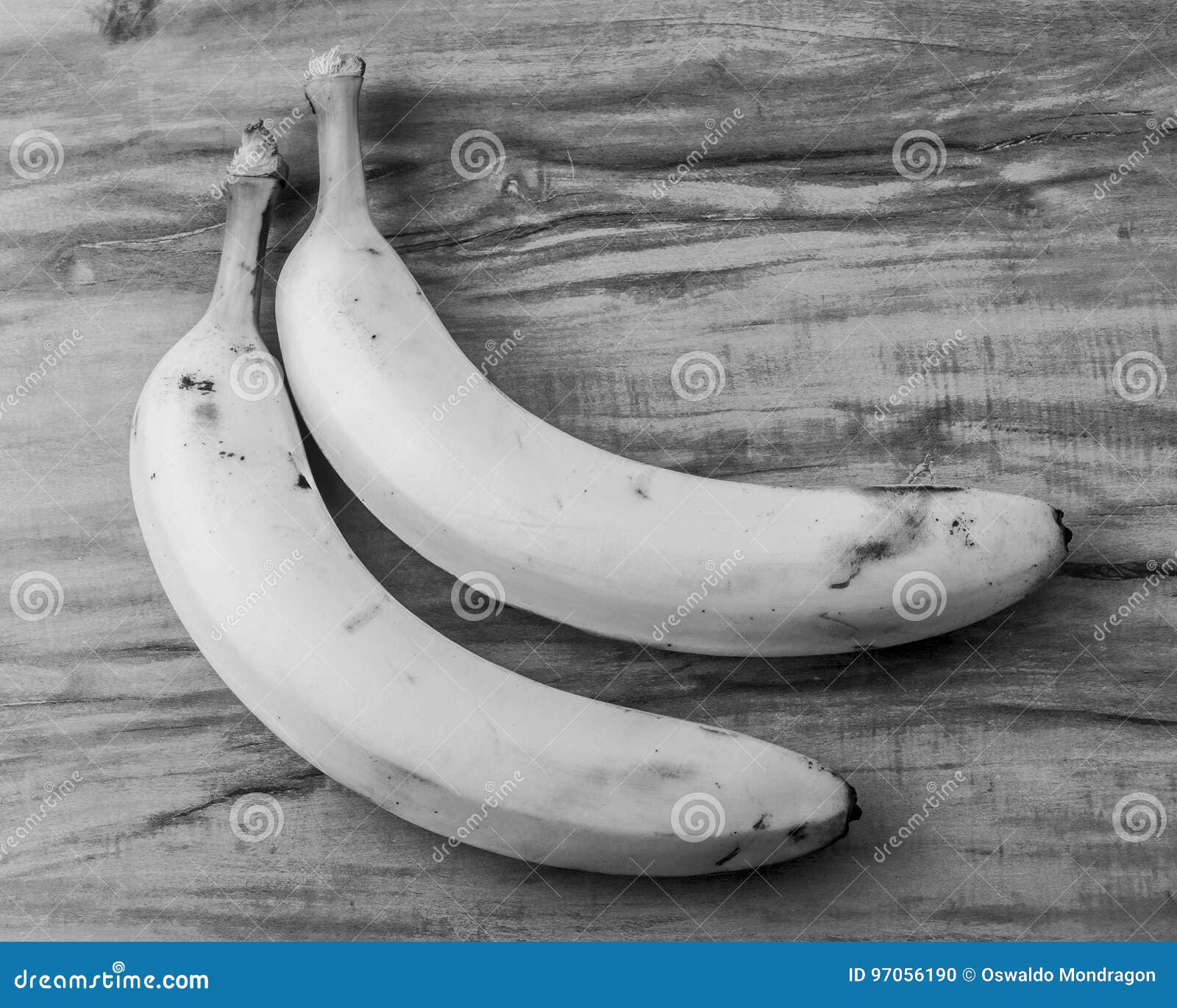 fresh natural banana bunch black and white style