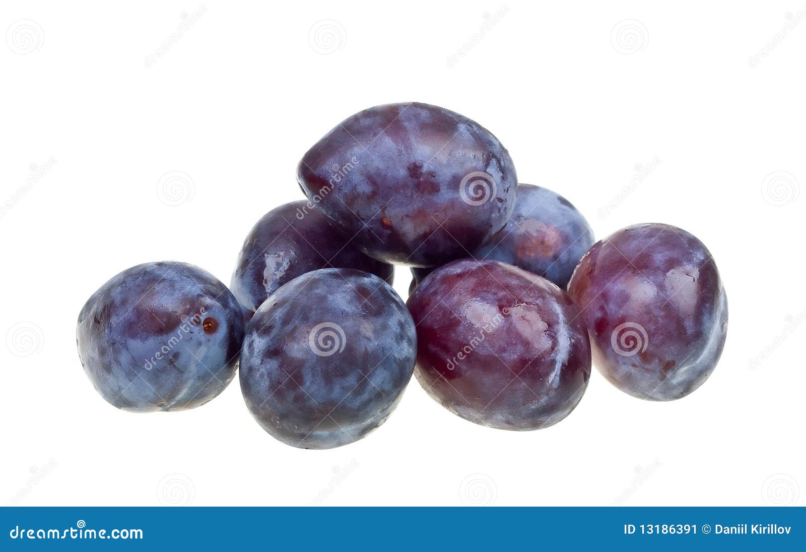 Fresh Natural Plums Isolated on White Stock Image Image of slice