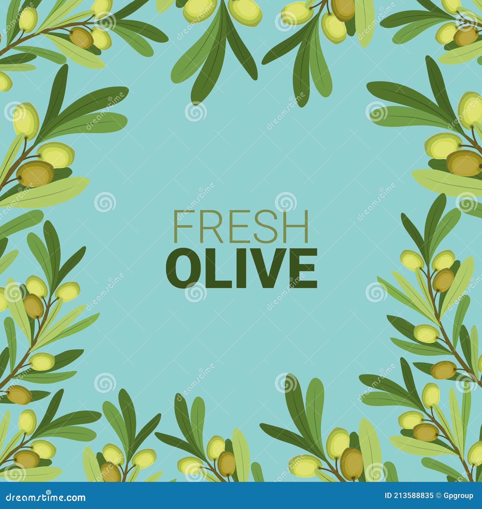 Fresh olive branches stock vector. Illustration of olive 213588835