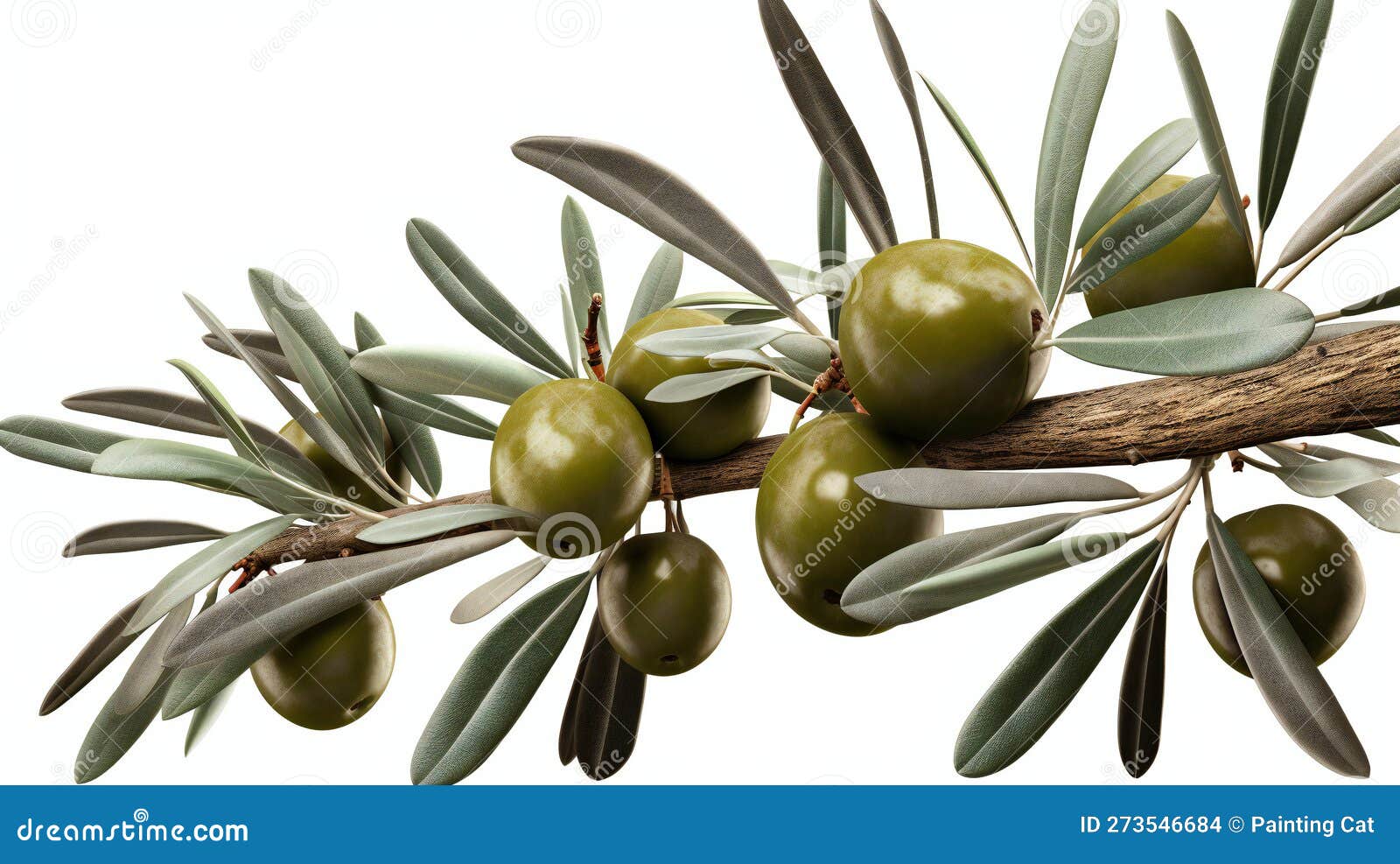 Fresh Olive Tree Branch with Olives, Nature, Plants and Trees Stock