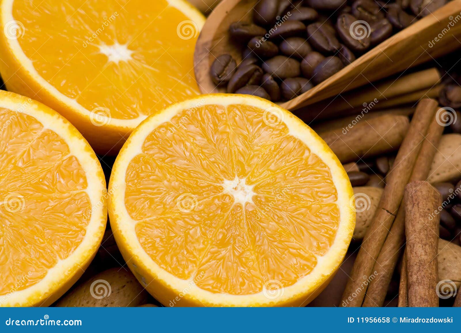 Fresh Orange, Coffee and Cinnamon Stock Photo Image of ceramics