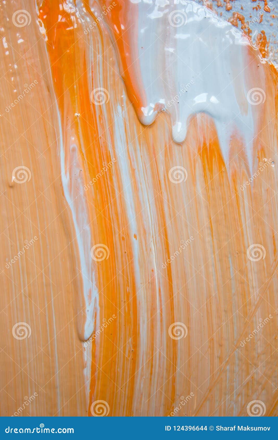 Fresh Orange and Grey Paint on Wall Stock Photo Image of paint, drops