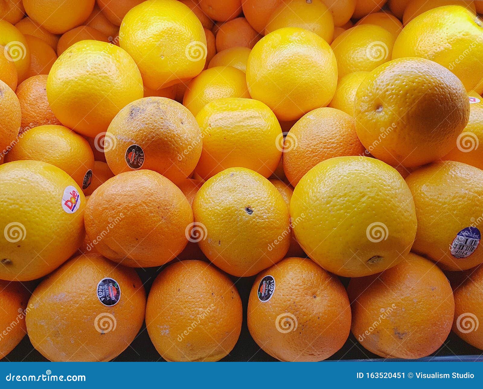 Fresh Orange Oranges with Supermarket Labels Editorial Photo Image of