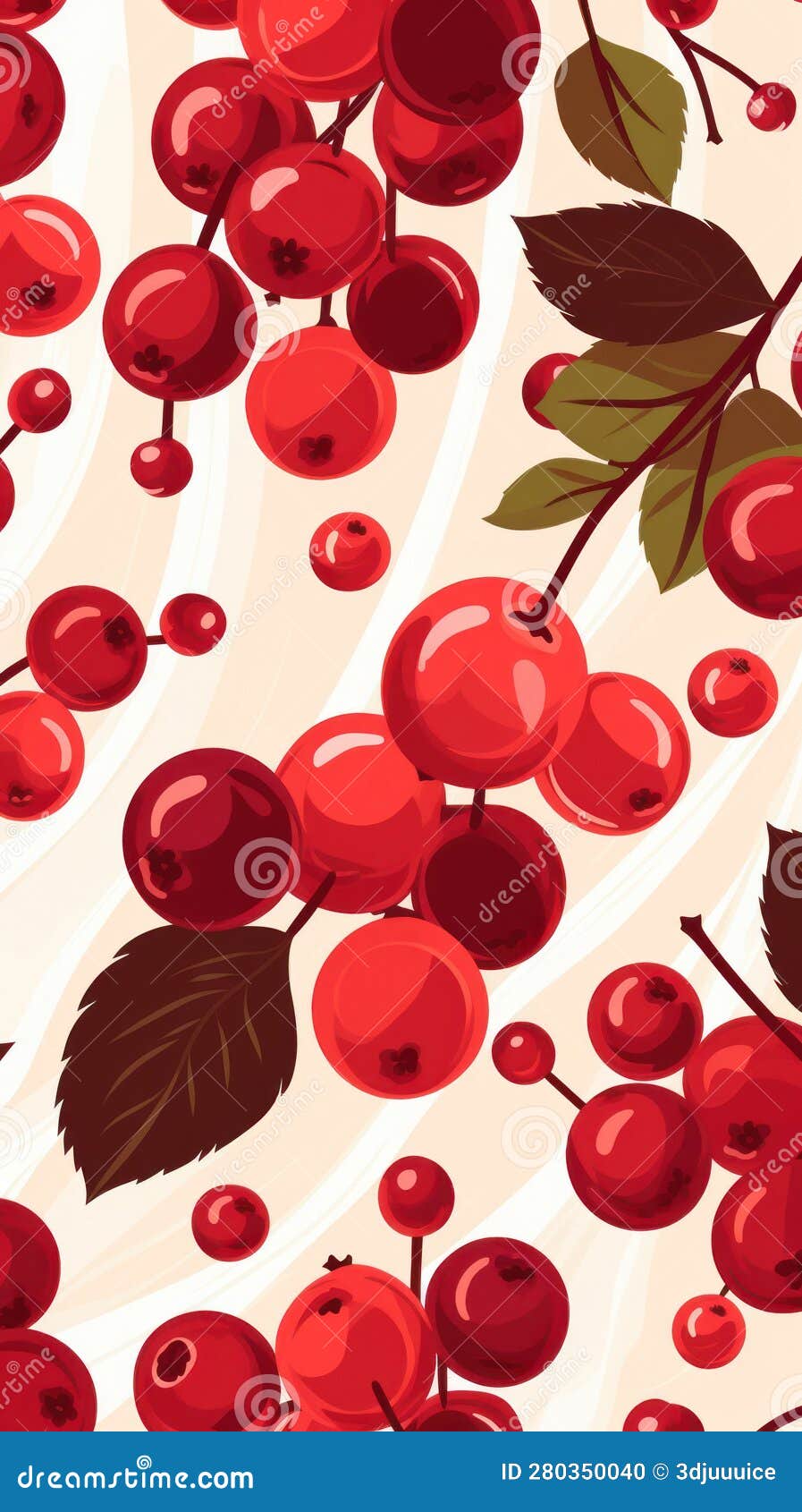 fresh organic cranberry berry vertical background .