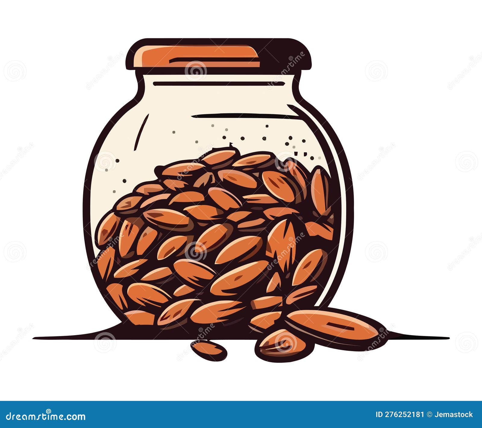 Fresh organic fruit in jar stock vector. Illustration of eating 276252181