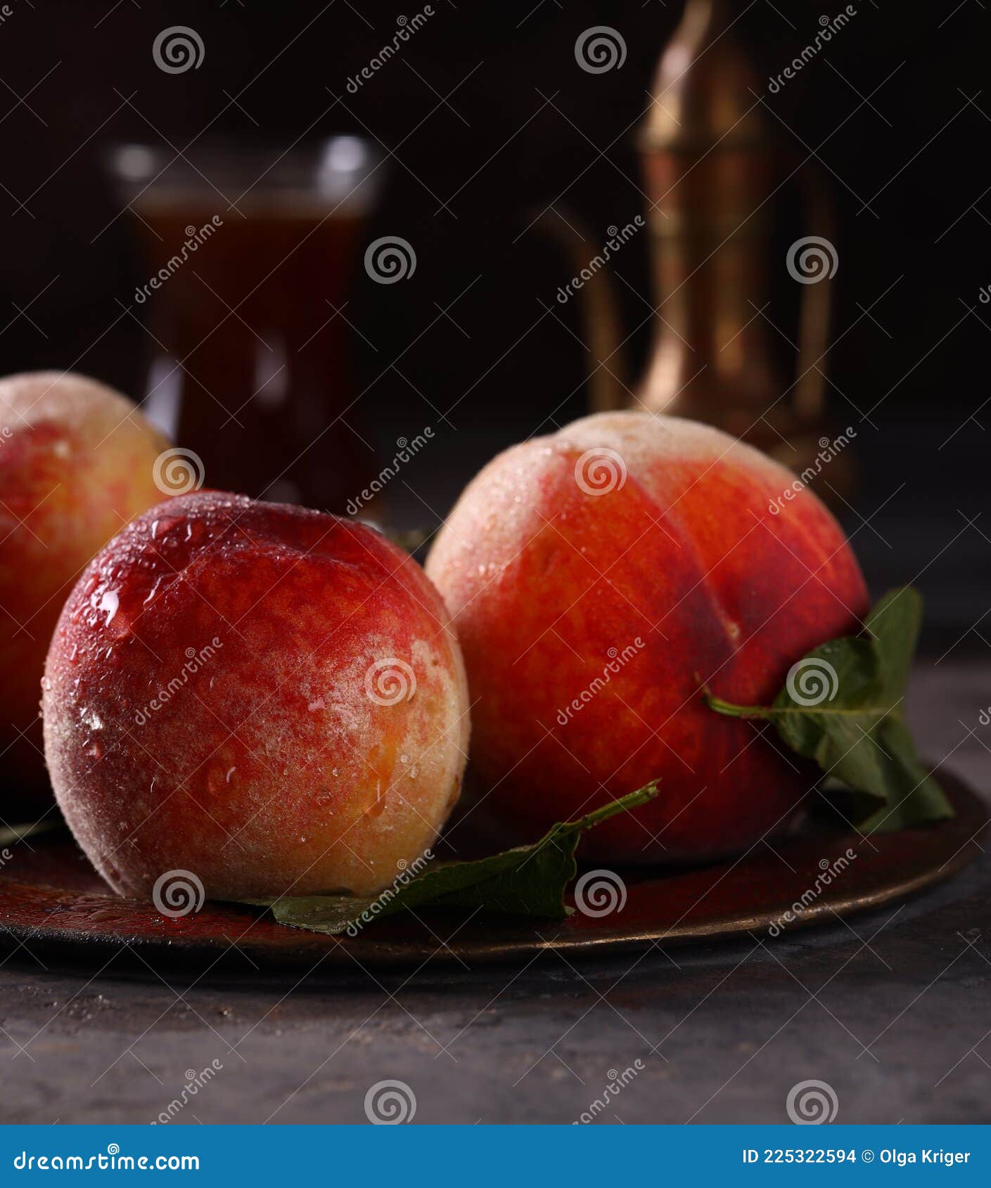 Fresh Organic Fruit Peaches Stock Photo Image of plate, agriculture