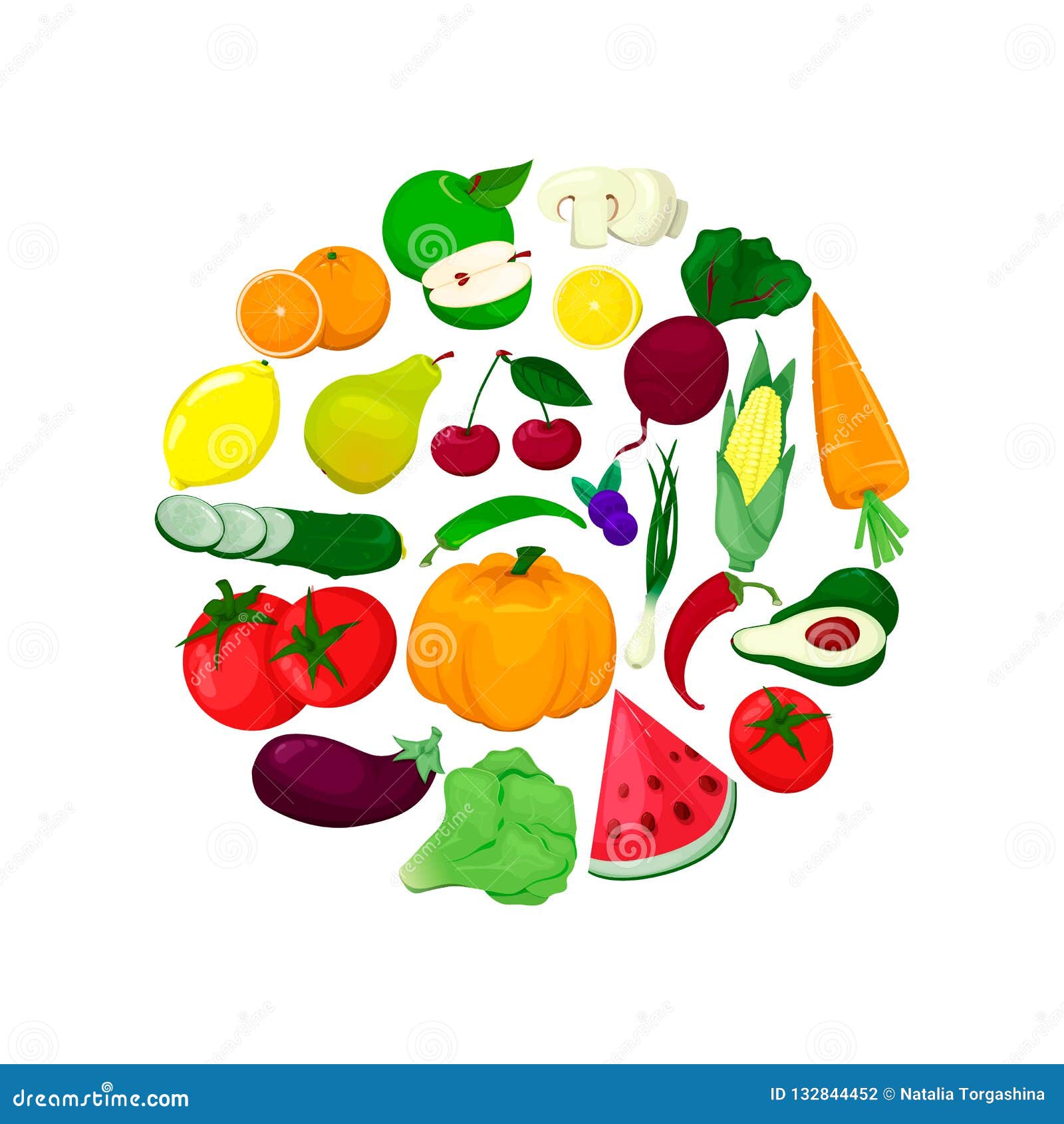 Fresh Organic Fruit And Vegetables Composition Vector Stock Vector Illustration Of Cucumber Corn Fresh Organic Fruit And Vegetables Composition Vector Stock Vector Illustration Of Cucumber Corn