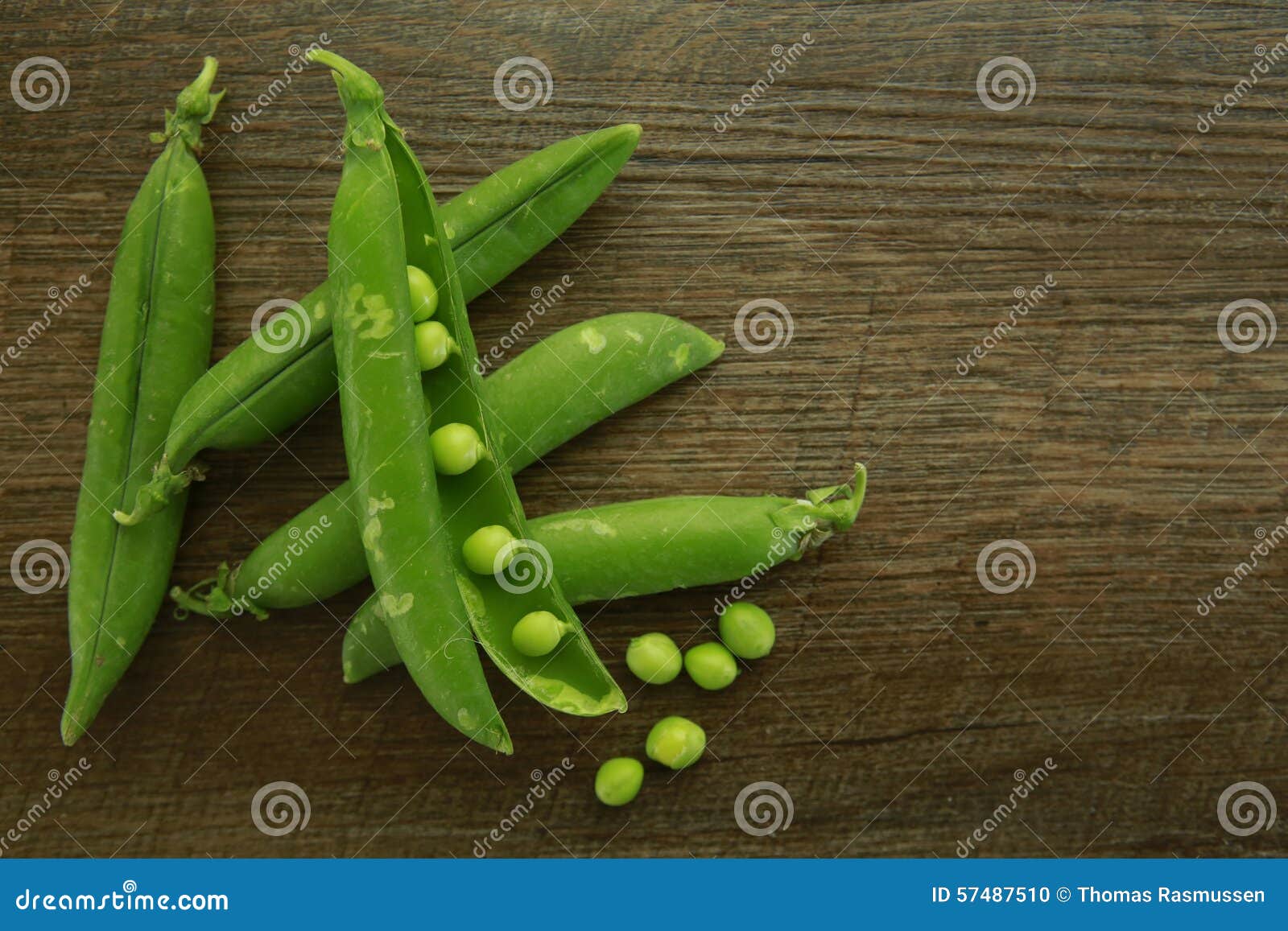 Fresh Organic Green Peas on a Wood Stock Photo Image of clean