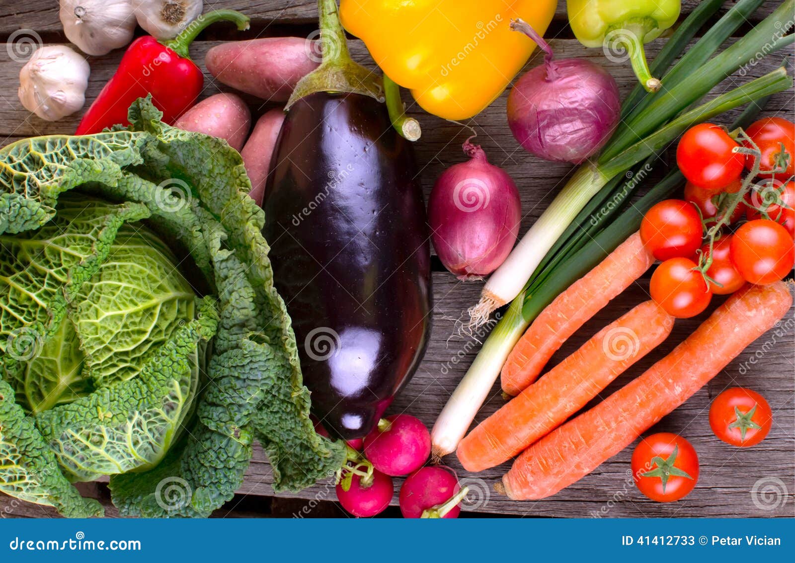 Fresh Organic Vegetable on Wood Table Stock Image Image of fresh