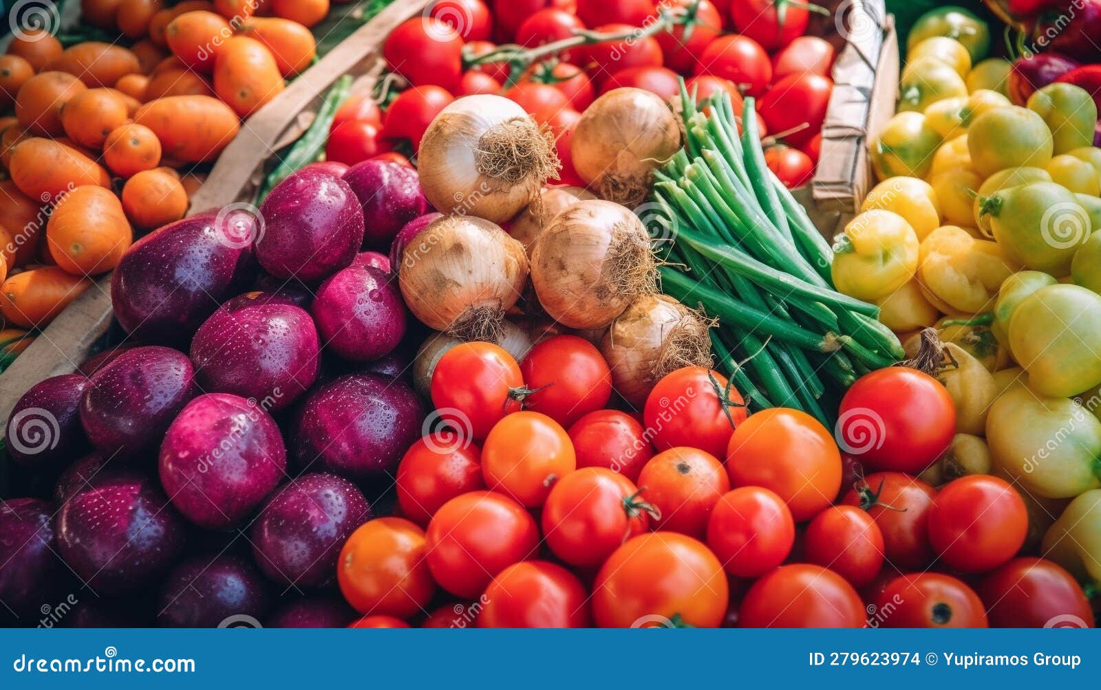 Fresh Organic Vegetables in a Large Basket for Healthy Eating Generated