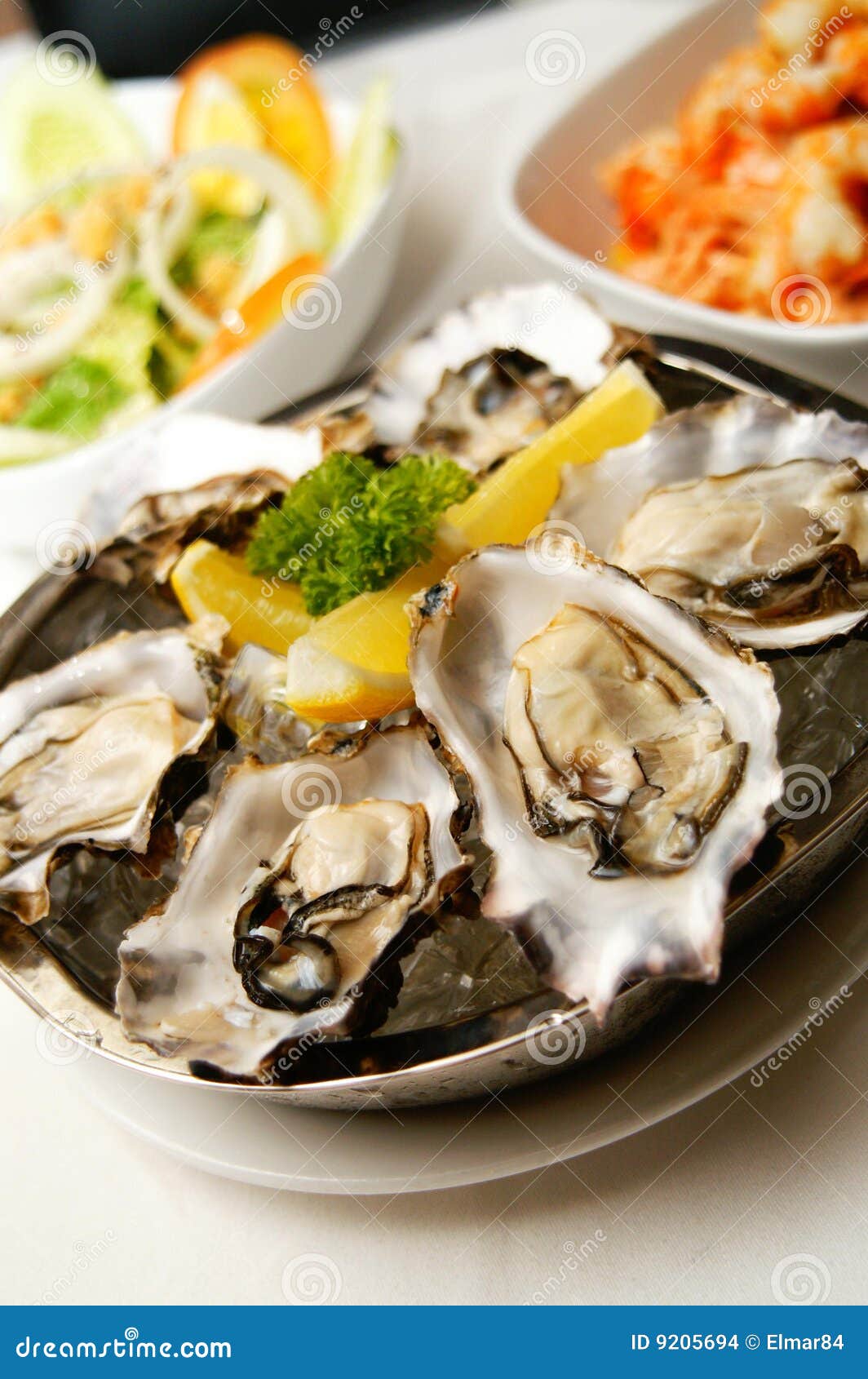 fresh oyster as appetizer
