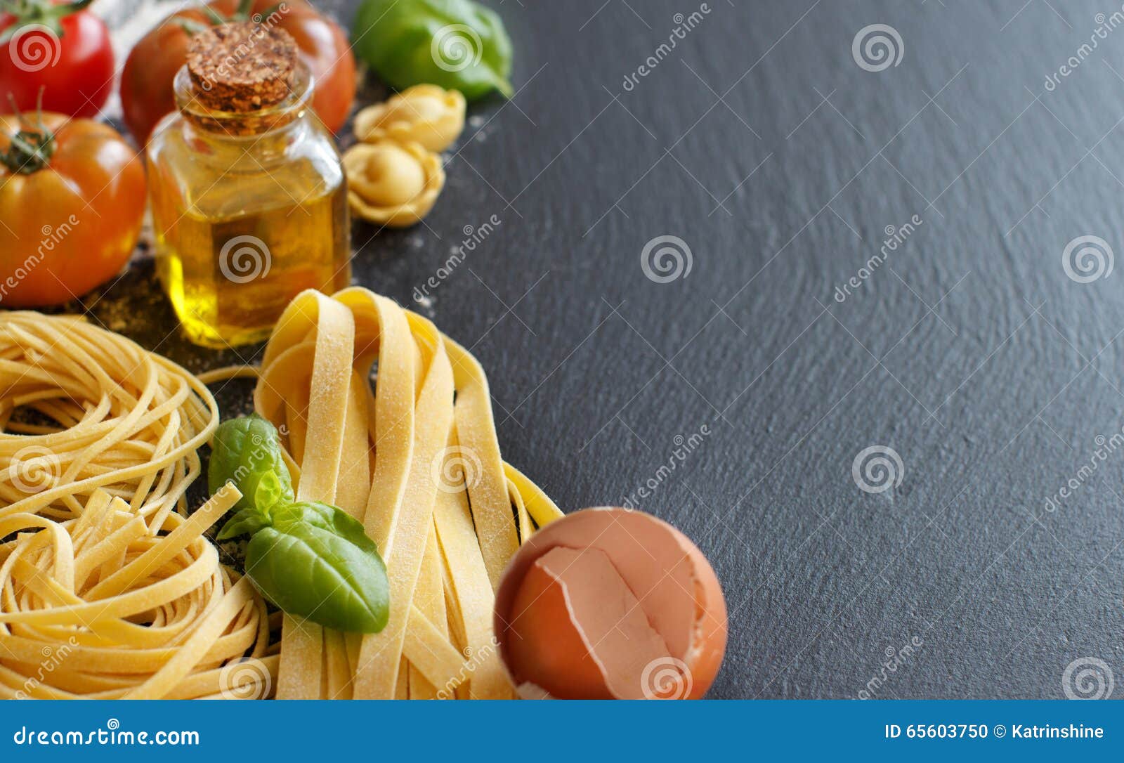 Fresh Pasta and Ingredients Stock Photo Image of pasta, olive 65603750