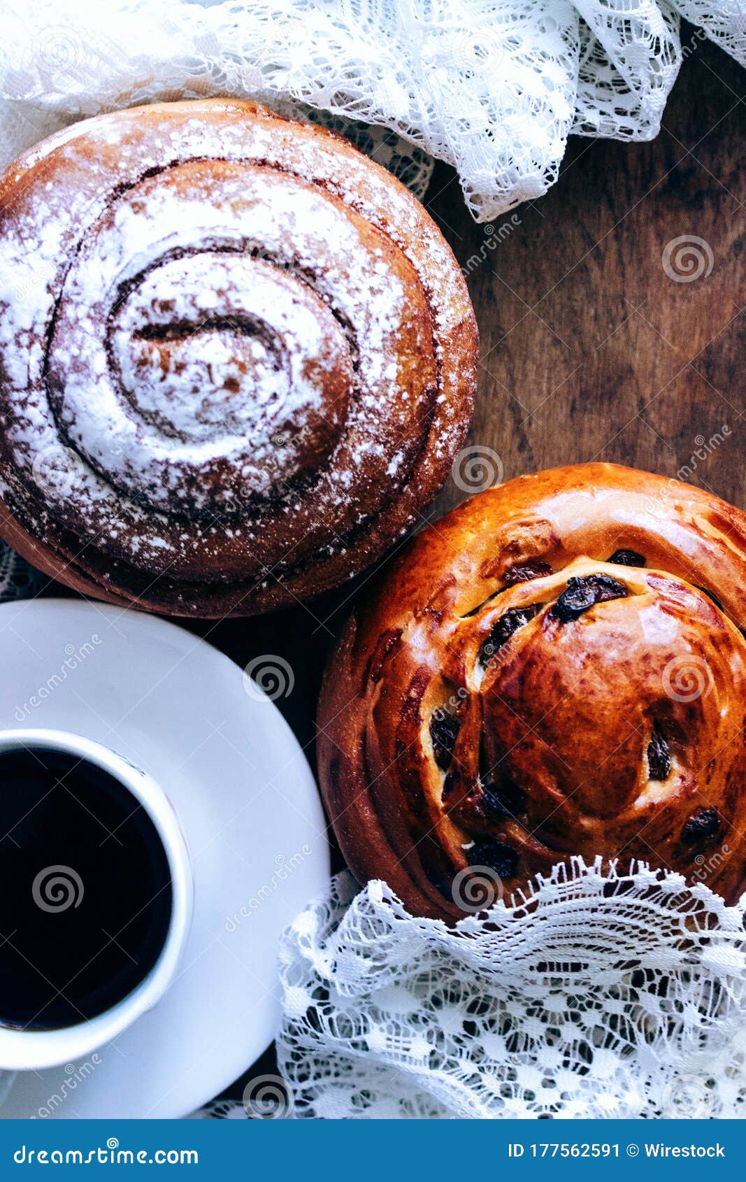 fresh pastries and coffee