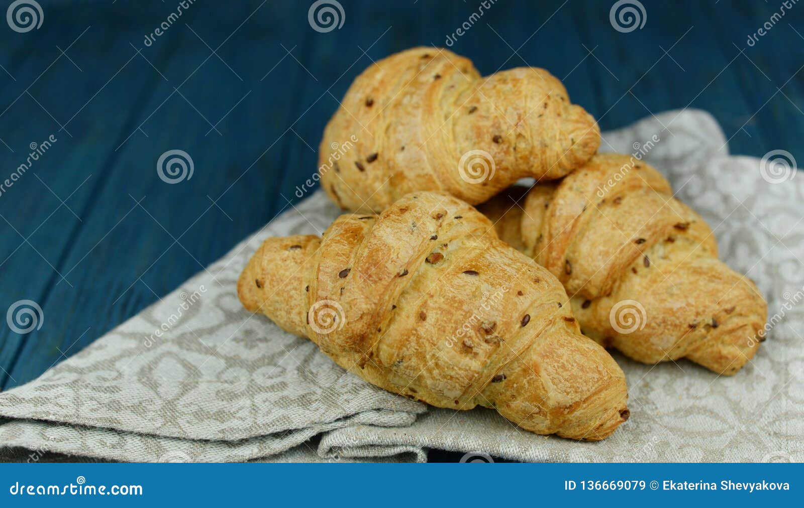 Fresh Pastry Croissant Loaf Bread Stock Image Image of pastry, crust