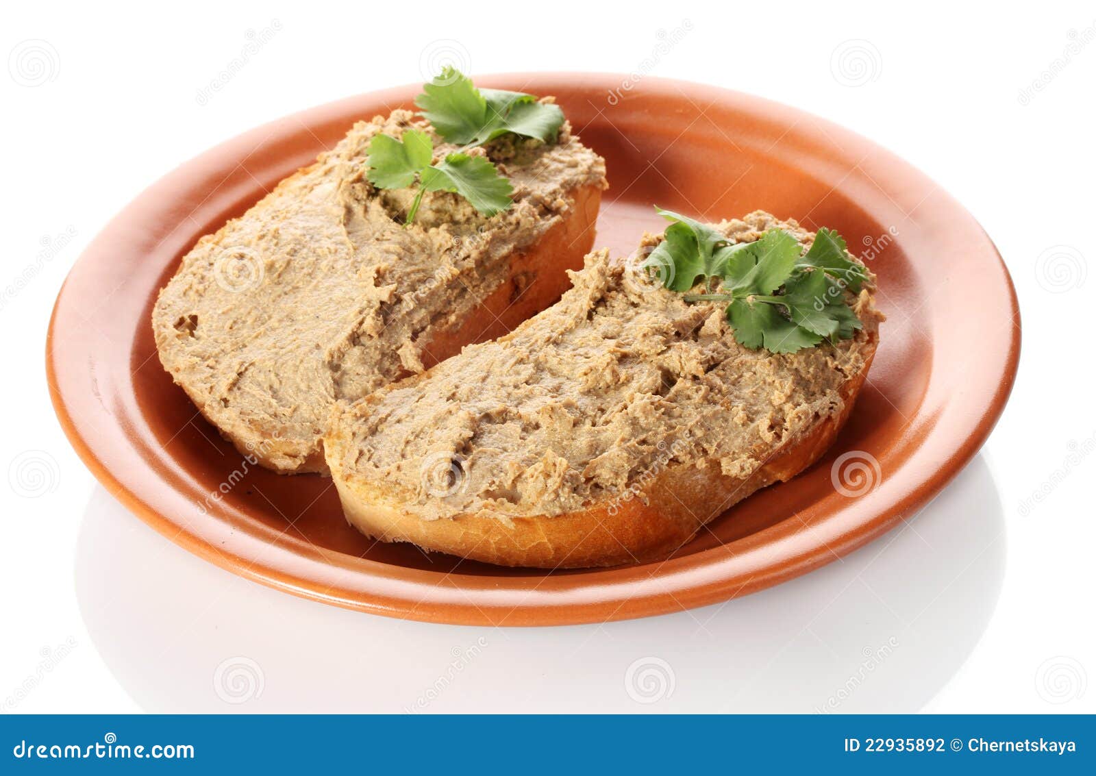 Fresh pate on bread stock photo. Image of herb, duck 22935892