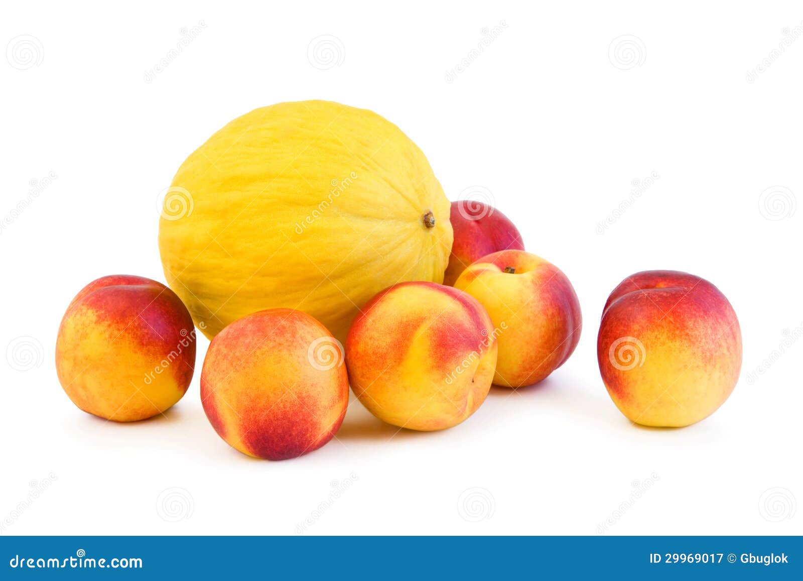 Peaches and melon on white stock image. Image of delicious 29969017