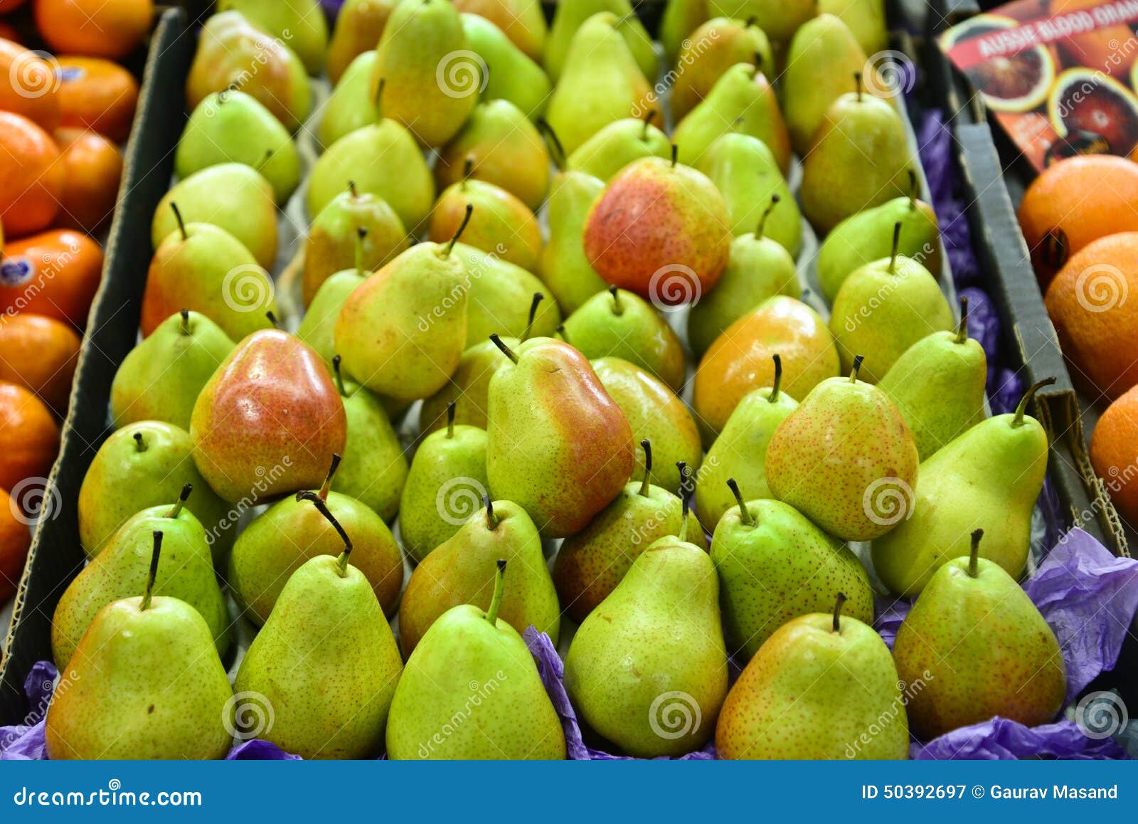 Fresh Pears Being Sold in Fruit Market Stock Image Image of spirit