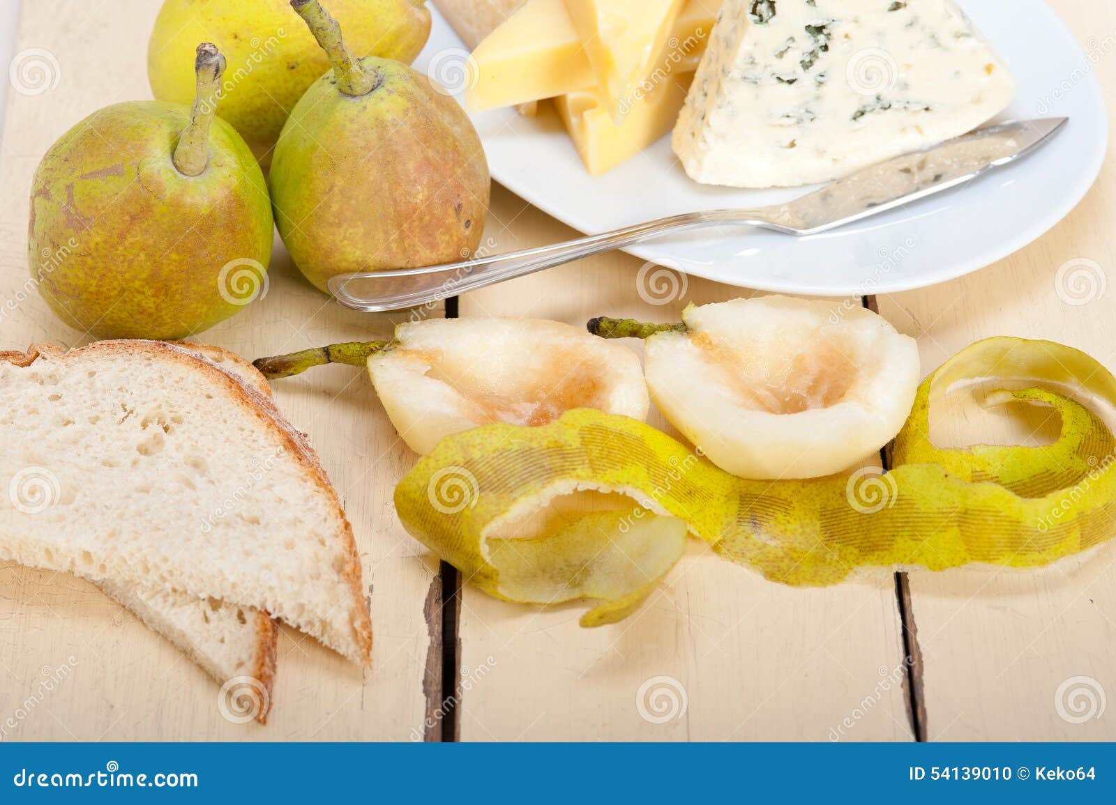 Fresh pears and cheese stock photo. Image of macro, piece 54139010