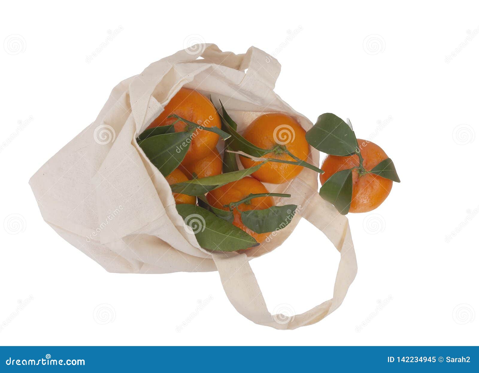 Fresh Picked Oranges in Reusable, Recyclable Fabric Shopping Tote Bag ...