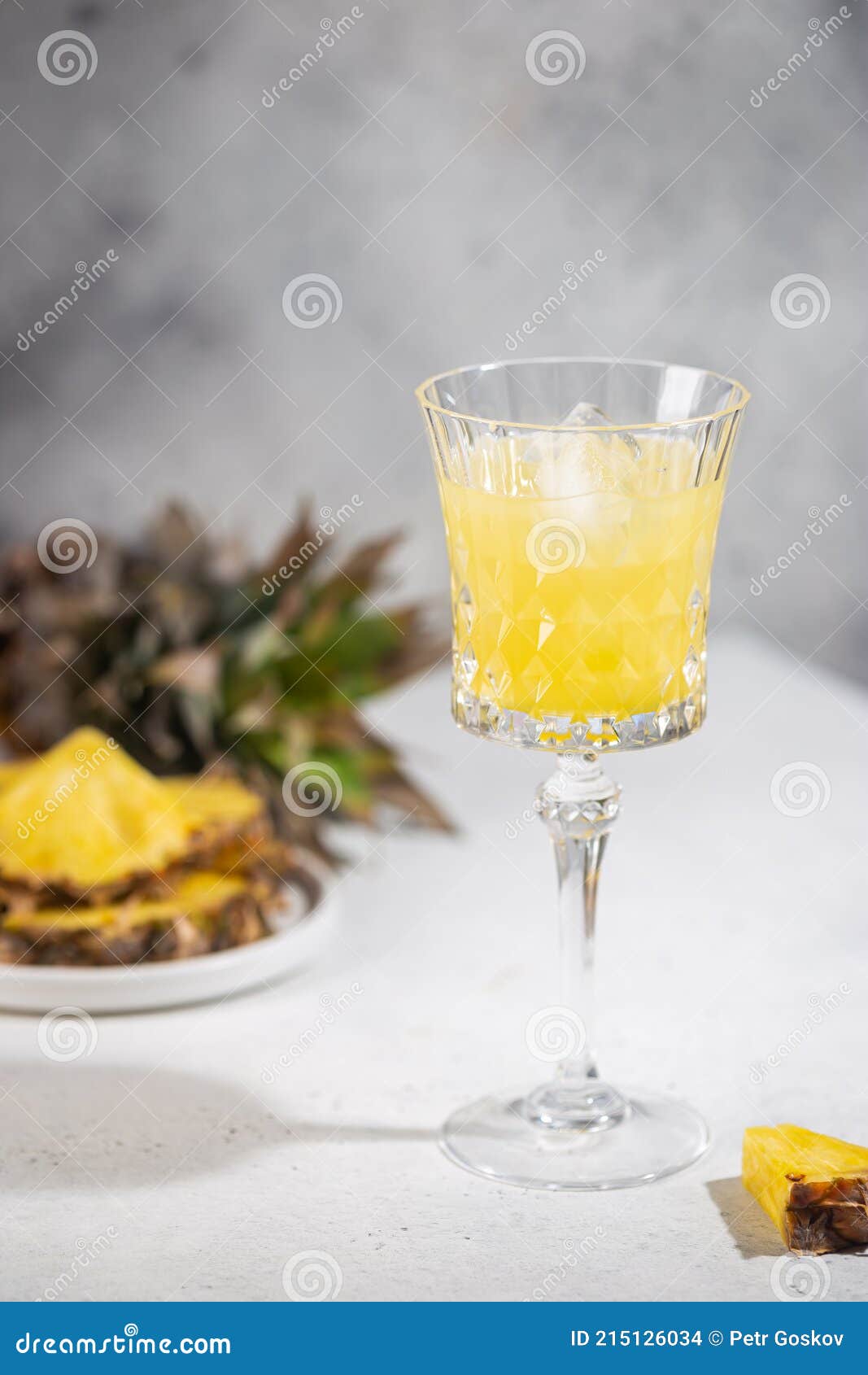 Fresh pineapple cocktail stock photo. Image of liquid 215126034