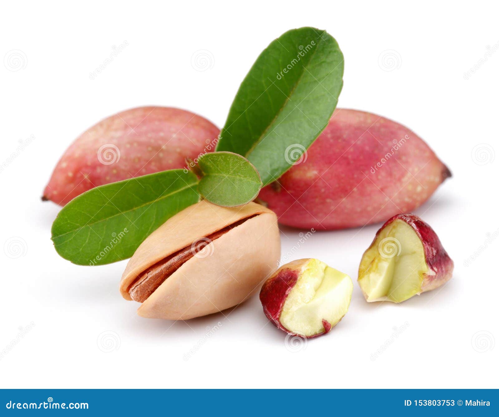 Fresh Pistachio Nuts Isolated on White Stock Image Image of nutshell