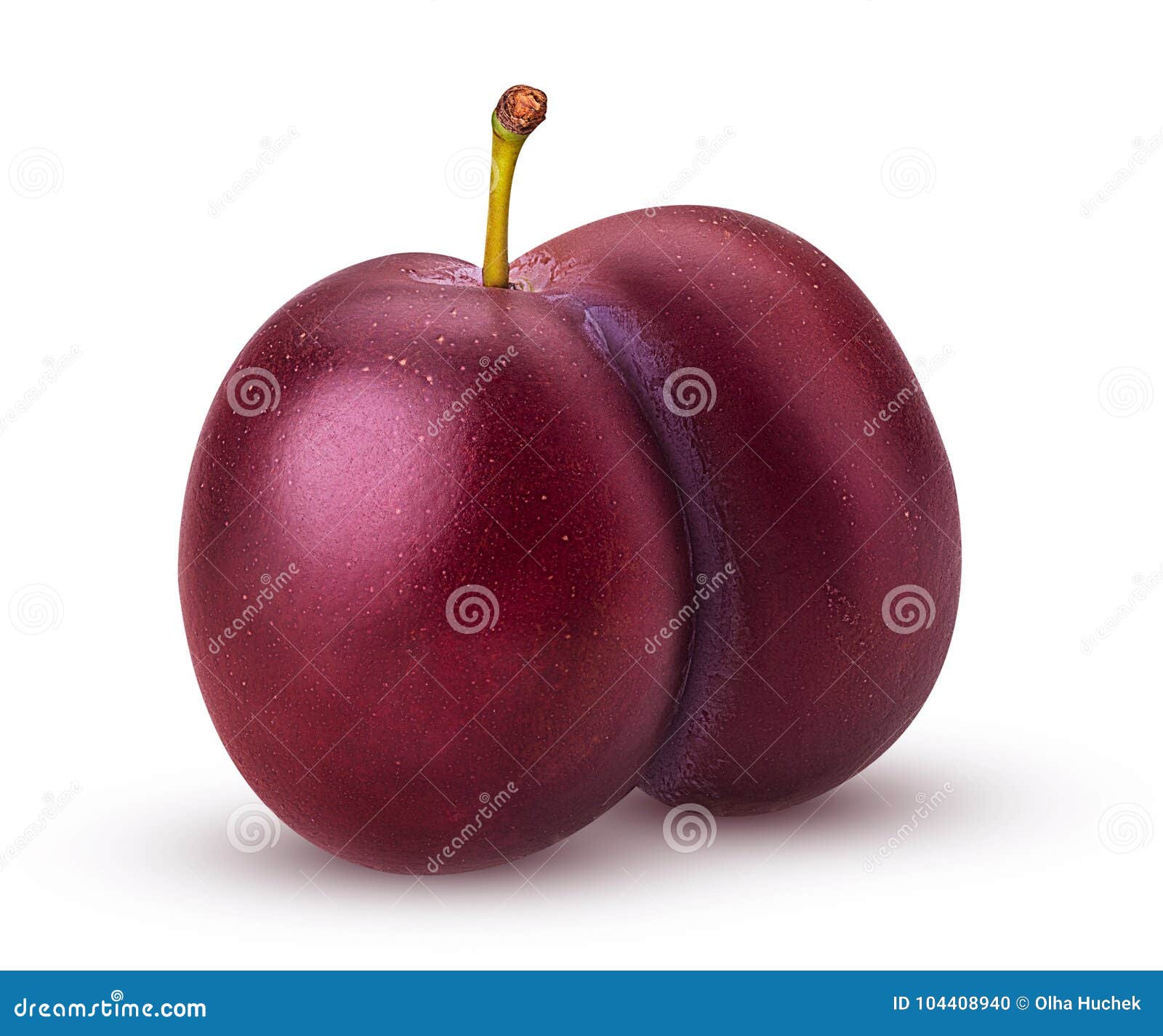 Fresh plum stock photo. Image of freshness, path, single 104408940