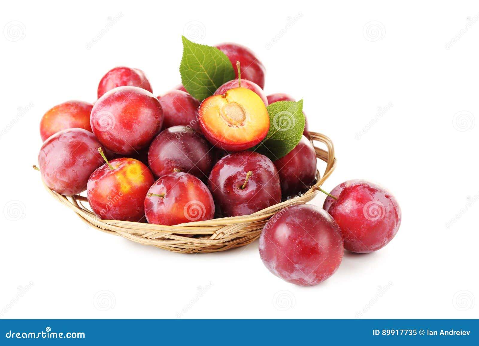 Fresh plums stock image. Image of cutout, juicy, snack 89917735