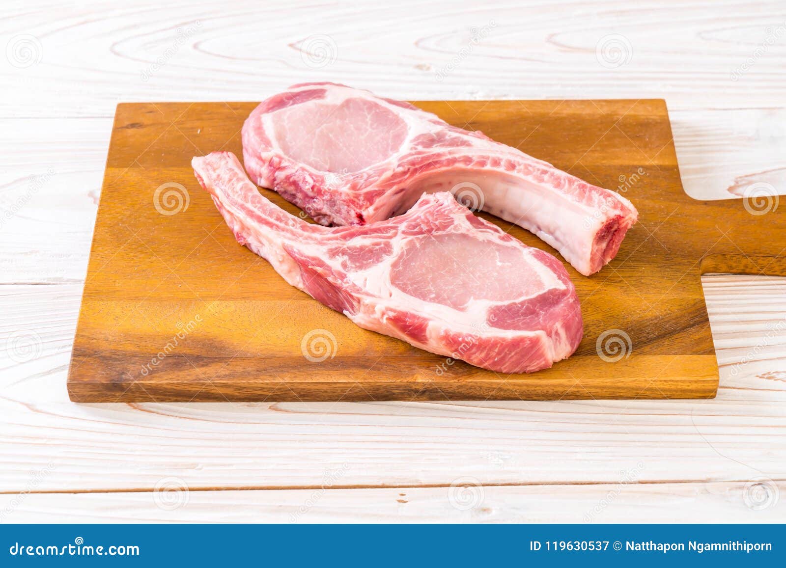 Pork chop raw stock image. Image of nutrition, background 119630537