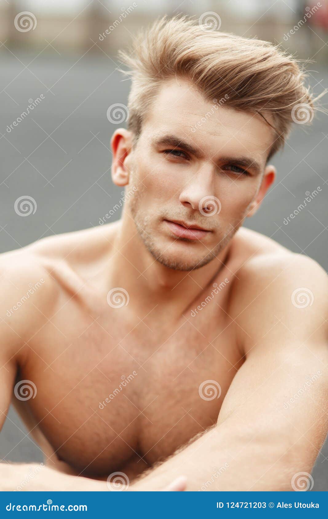 Fresh Portrait of a Handsome American Guy with a Hairstyle with Stock Image  - Image of healthy, model: 124721203