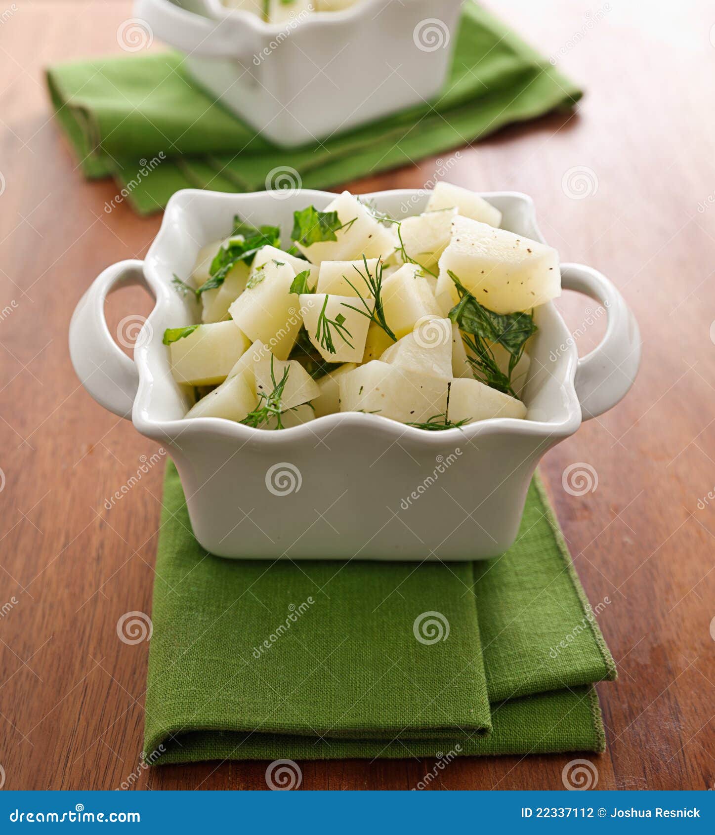 Fresh Potato Salad with Herbs Stock Photo Image of closeup, cooked