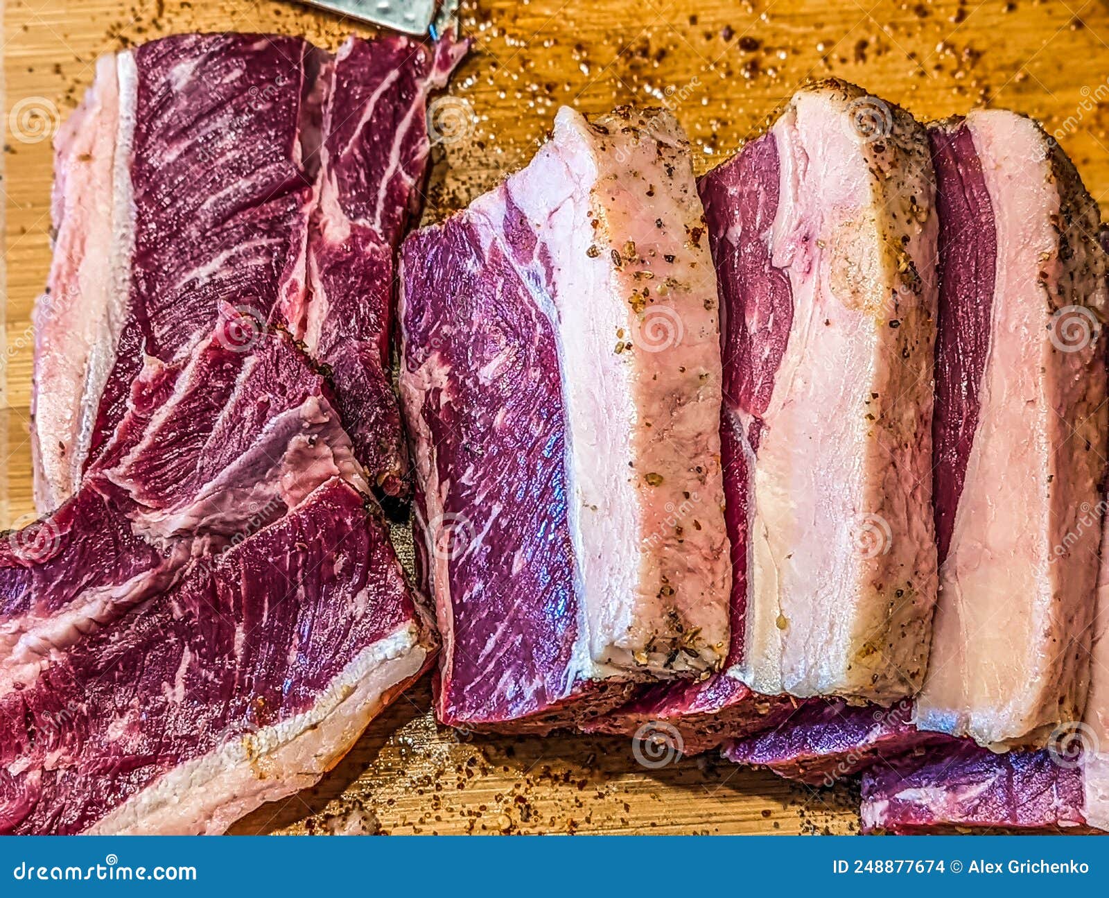 Fresh Prime Ribeye and Beef Loin for a Meal Stock Photo Image of