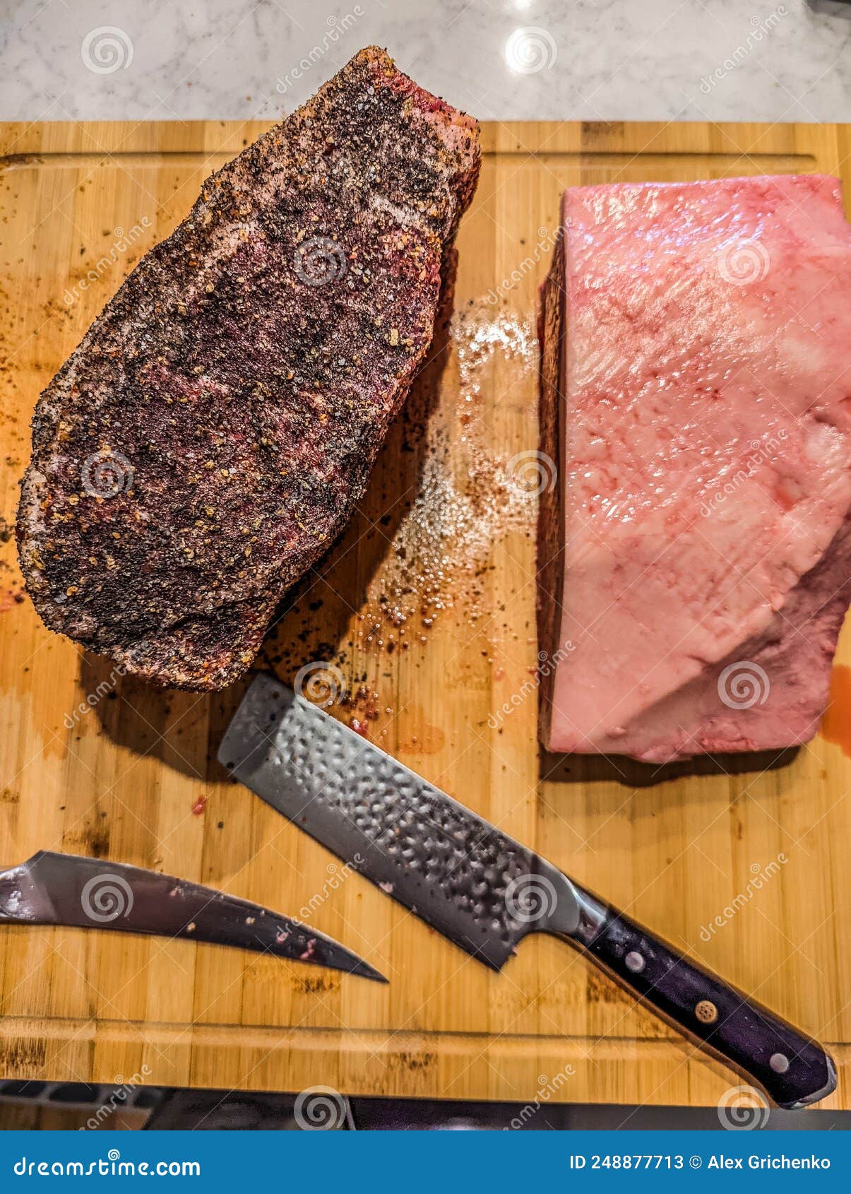 Fresh Prime Ribeye and Beef Loin for a Meal Stock Image Image of
